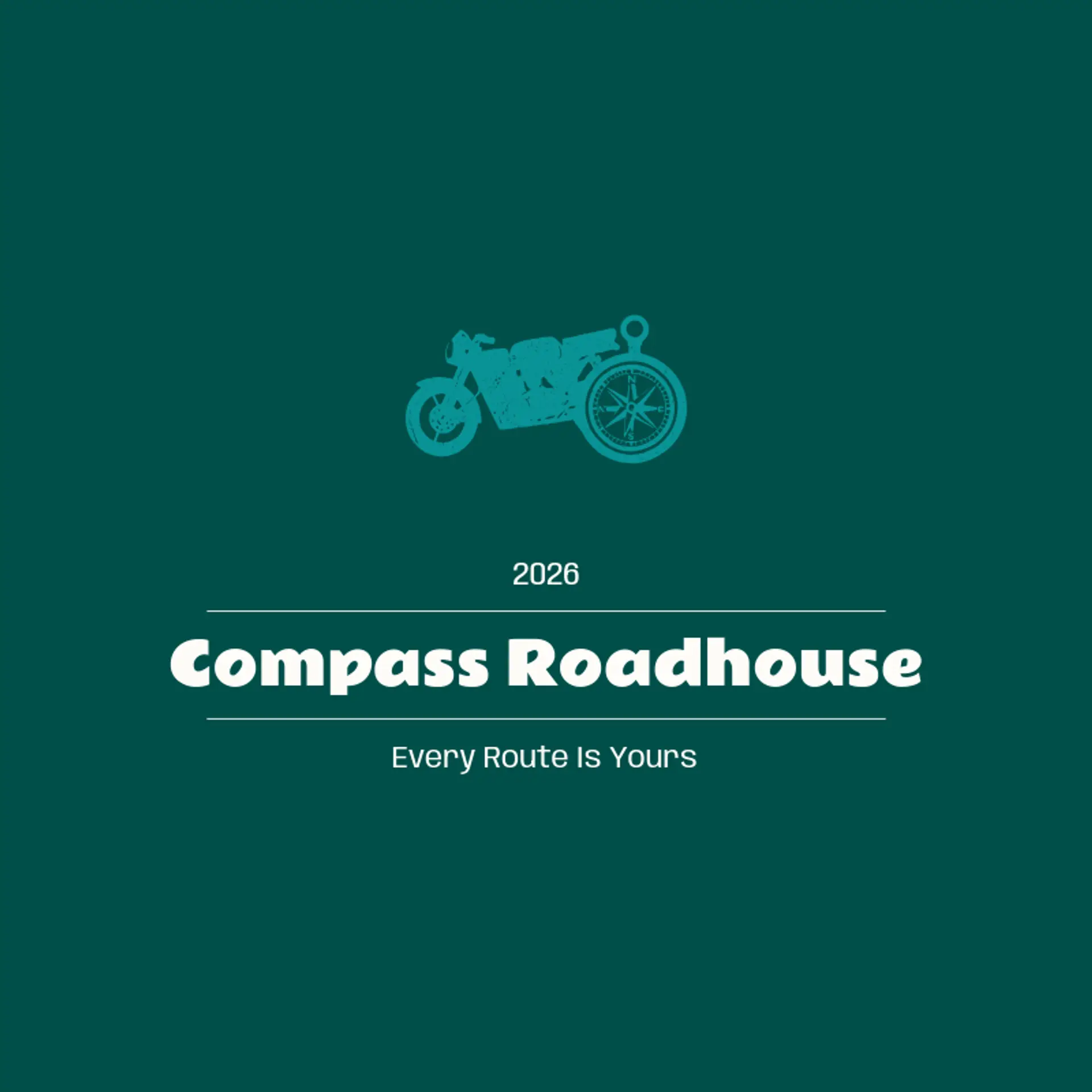 Compass Roadhouse logo for motorcycle
