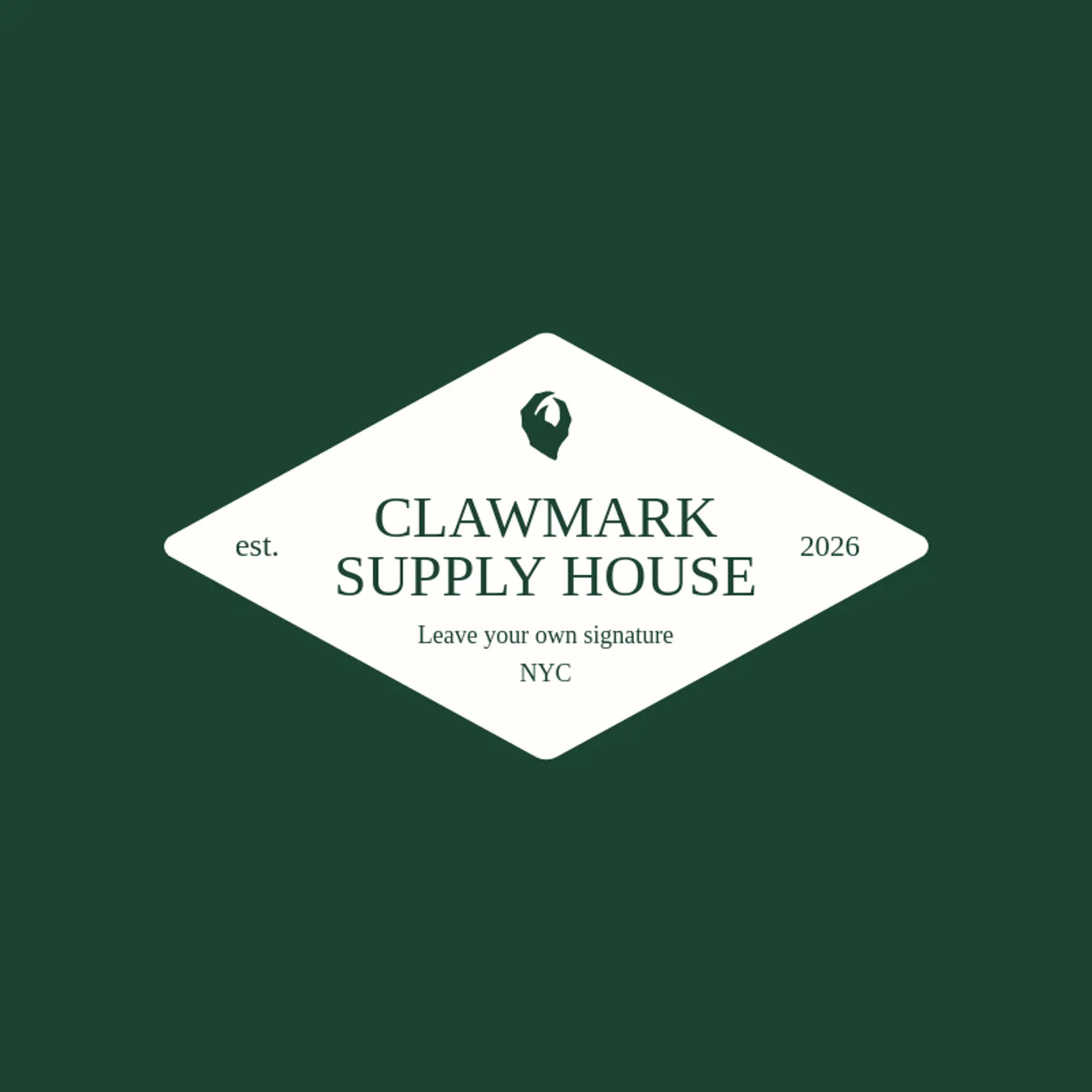 Clawmark Supply House logo for claw