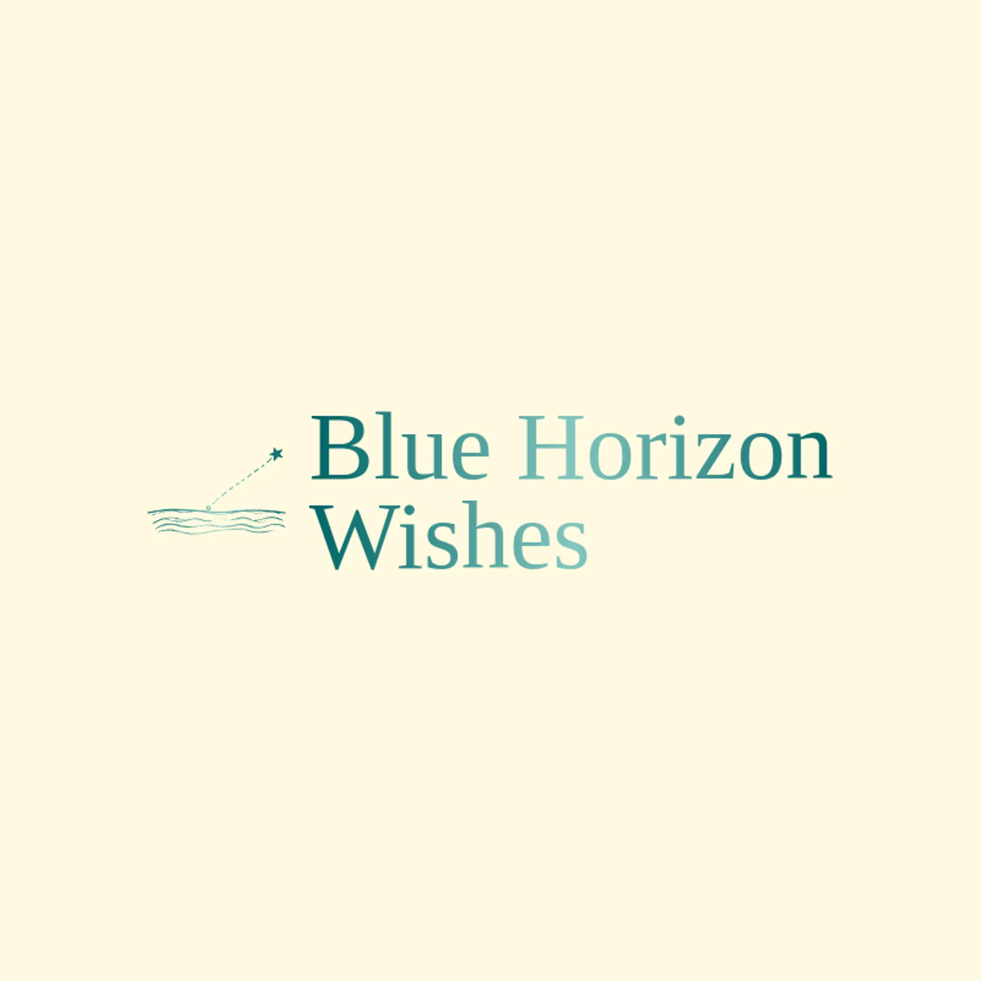 Blue Horizon Wishes logo for shooting star
