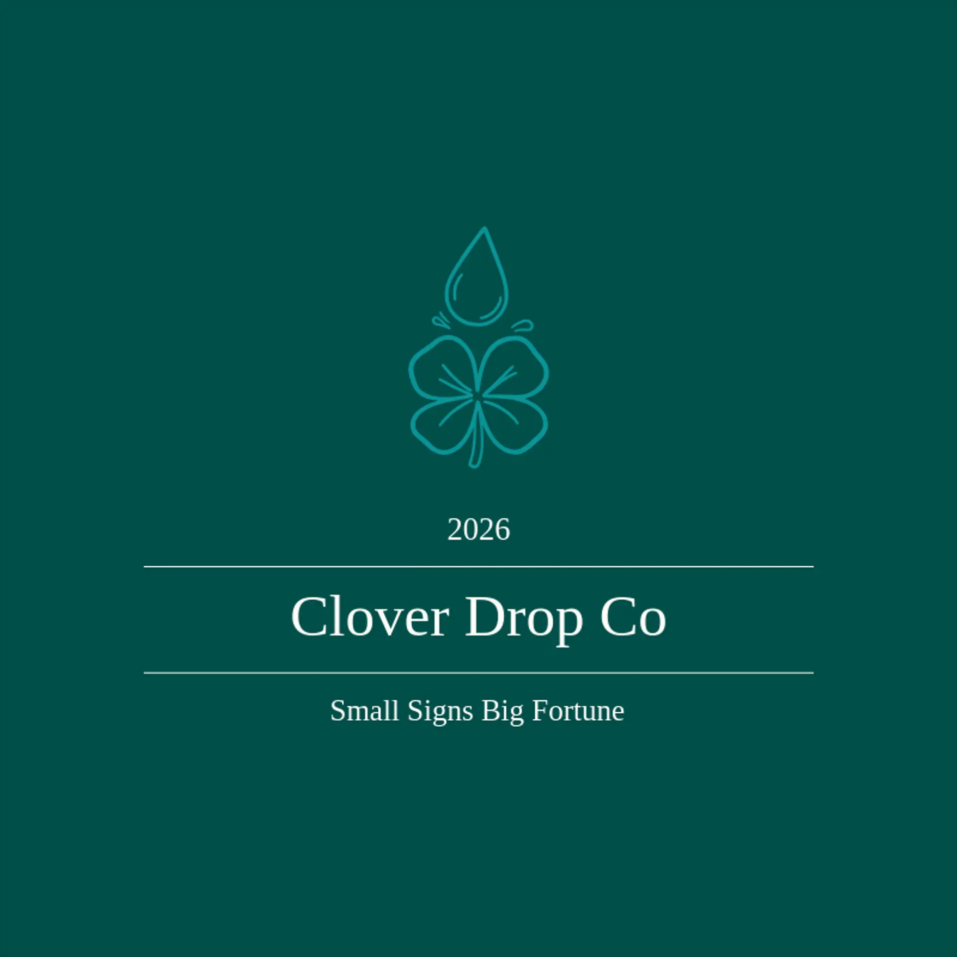Clover Drop Co logo for clover