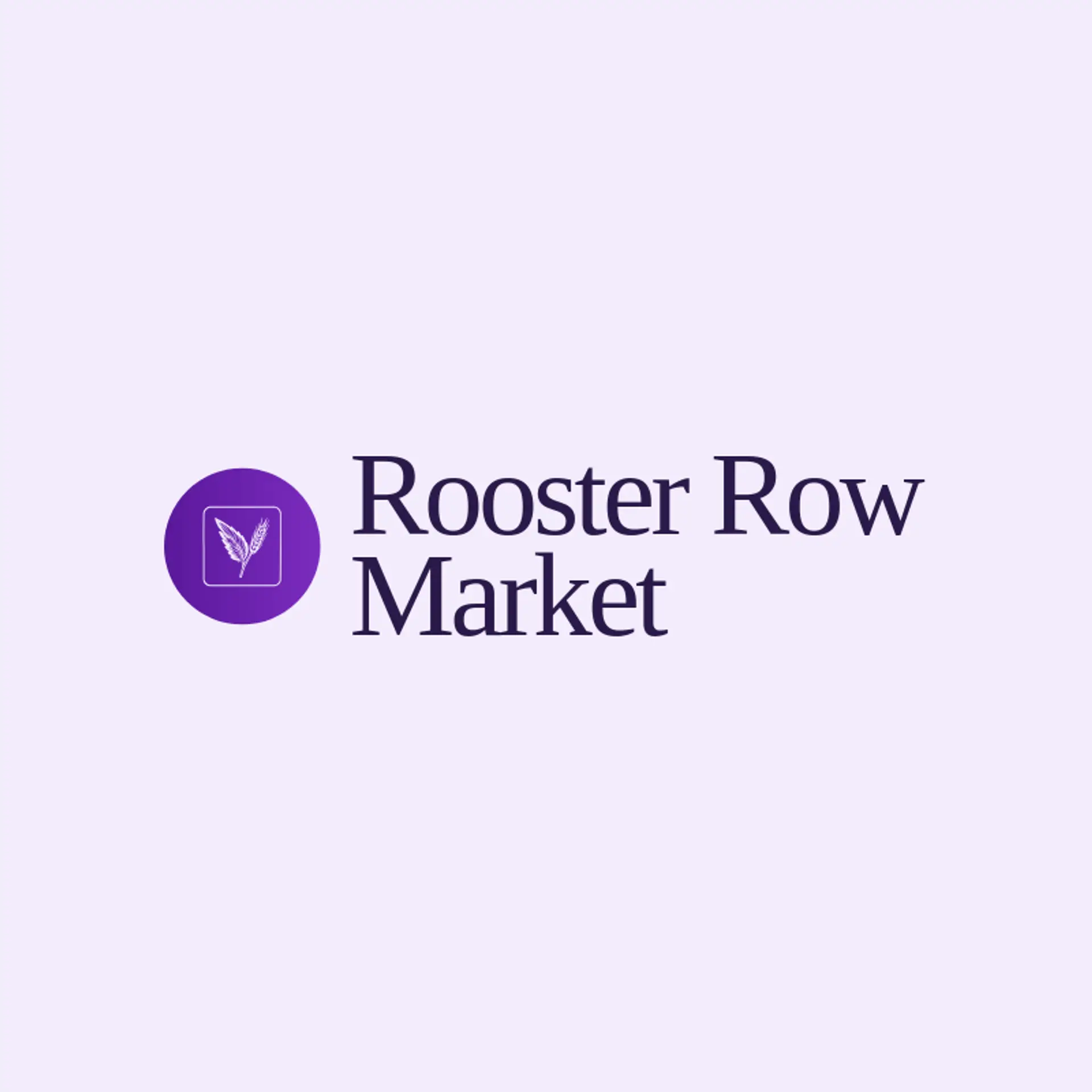 Rooster Row Market logo for rooster