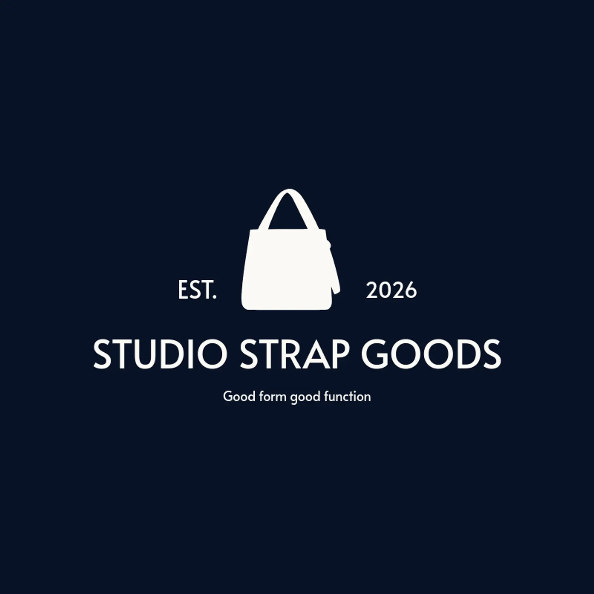 Studio Strap Goods logo for bag