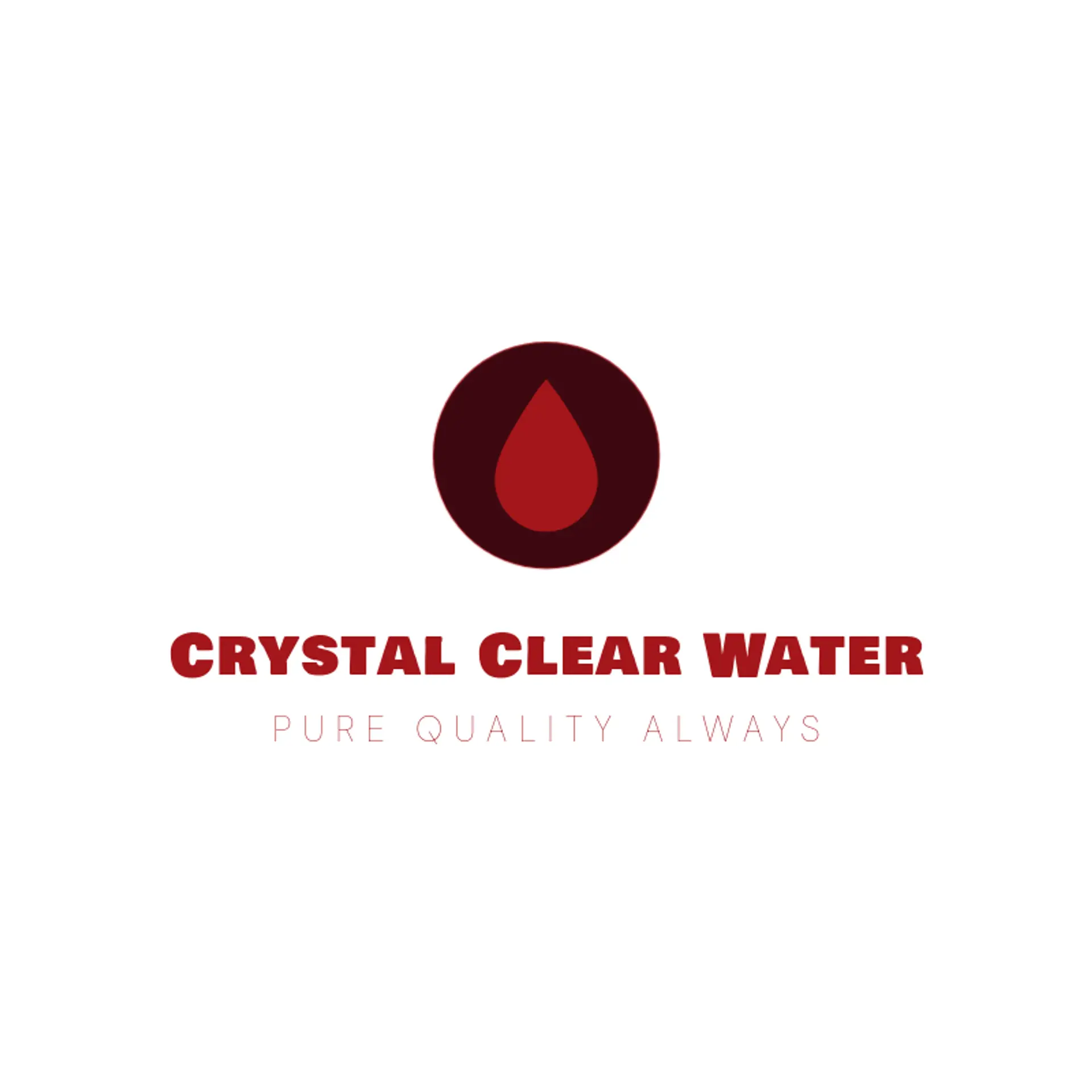 Crystal Clear Water logo for water refilling station