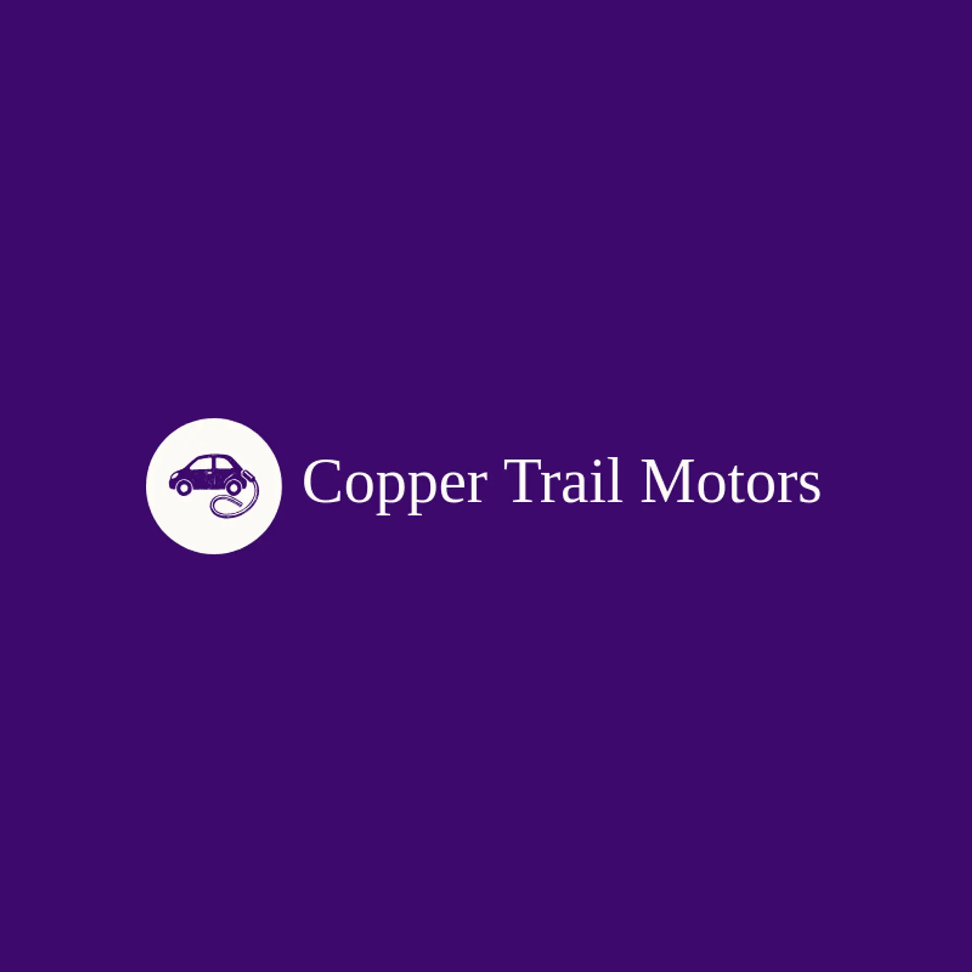 Copper Trail Motors logo for electric car