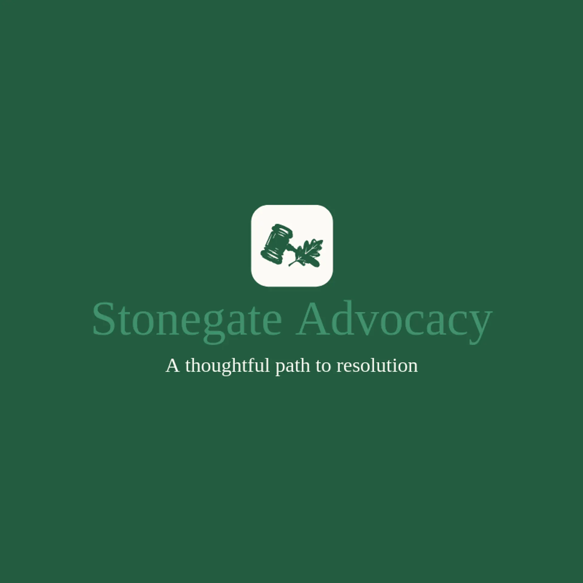 Stonegate Advocacy logo for legal services