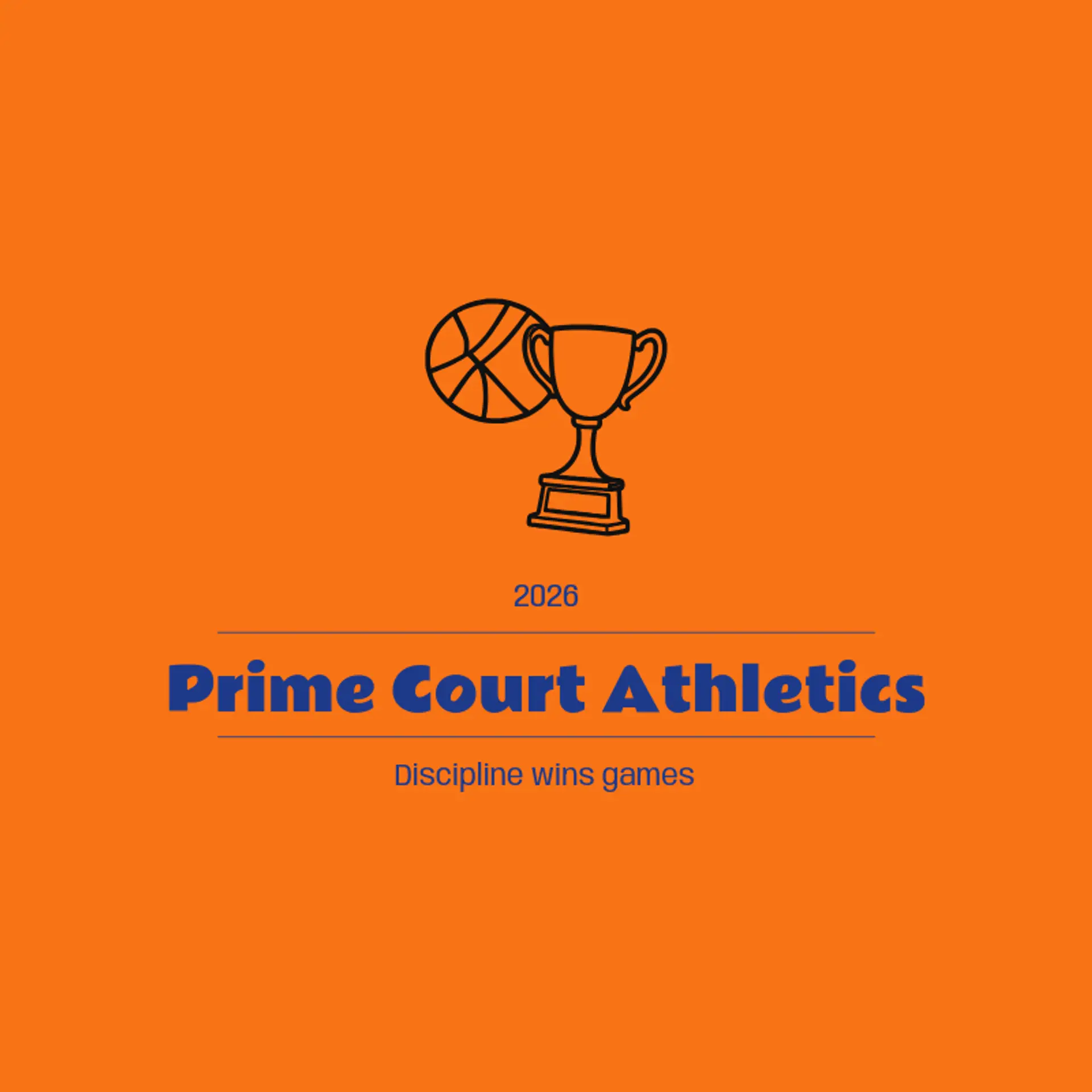 Prime Court Athletics logo for basketball