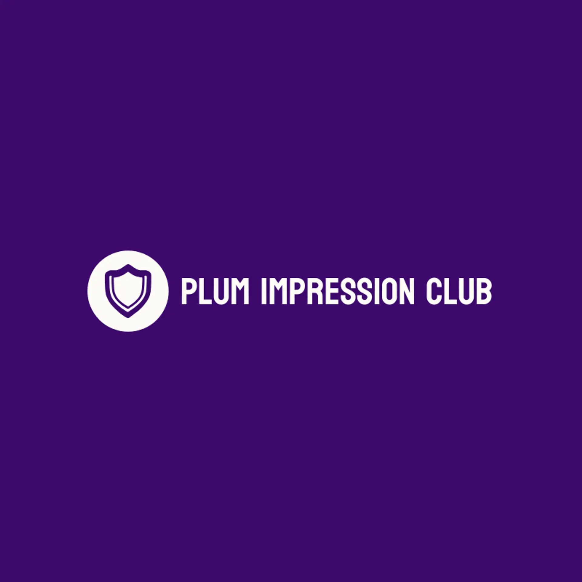 Plum Impression Club logo for stamp