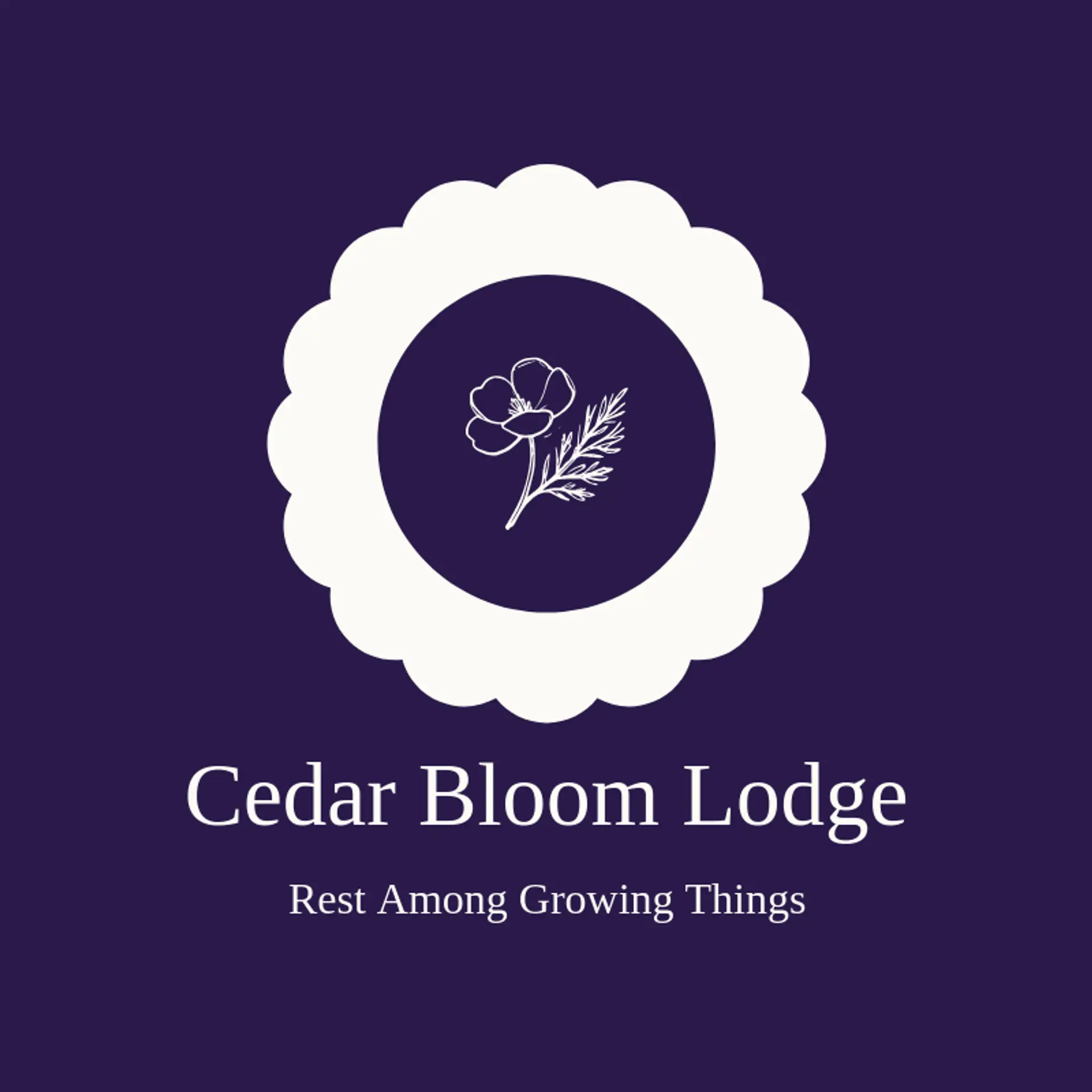 Cedar Bloom Lodge logo for blossom