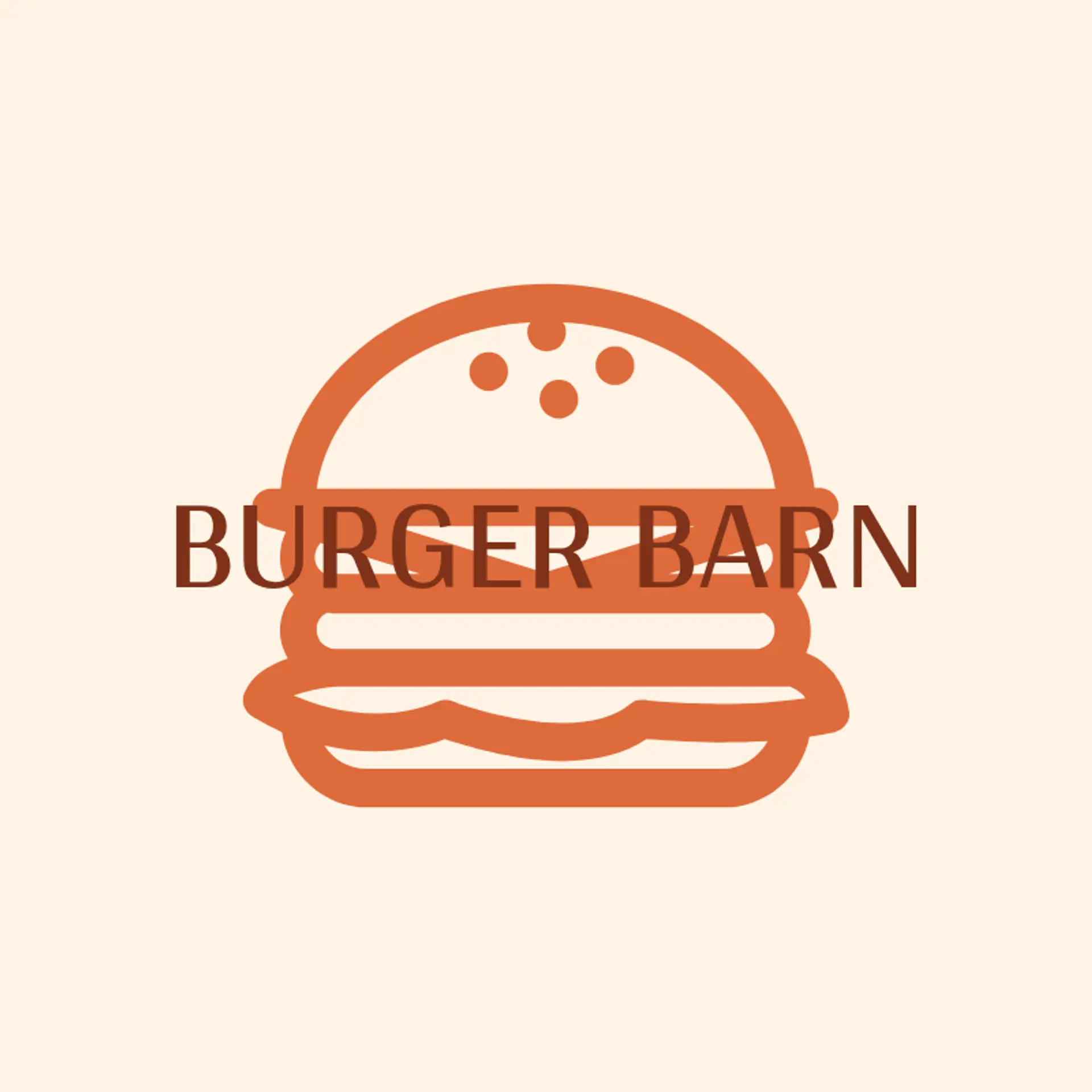 Burger Barn logo for burger restaurant