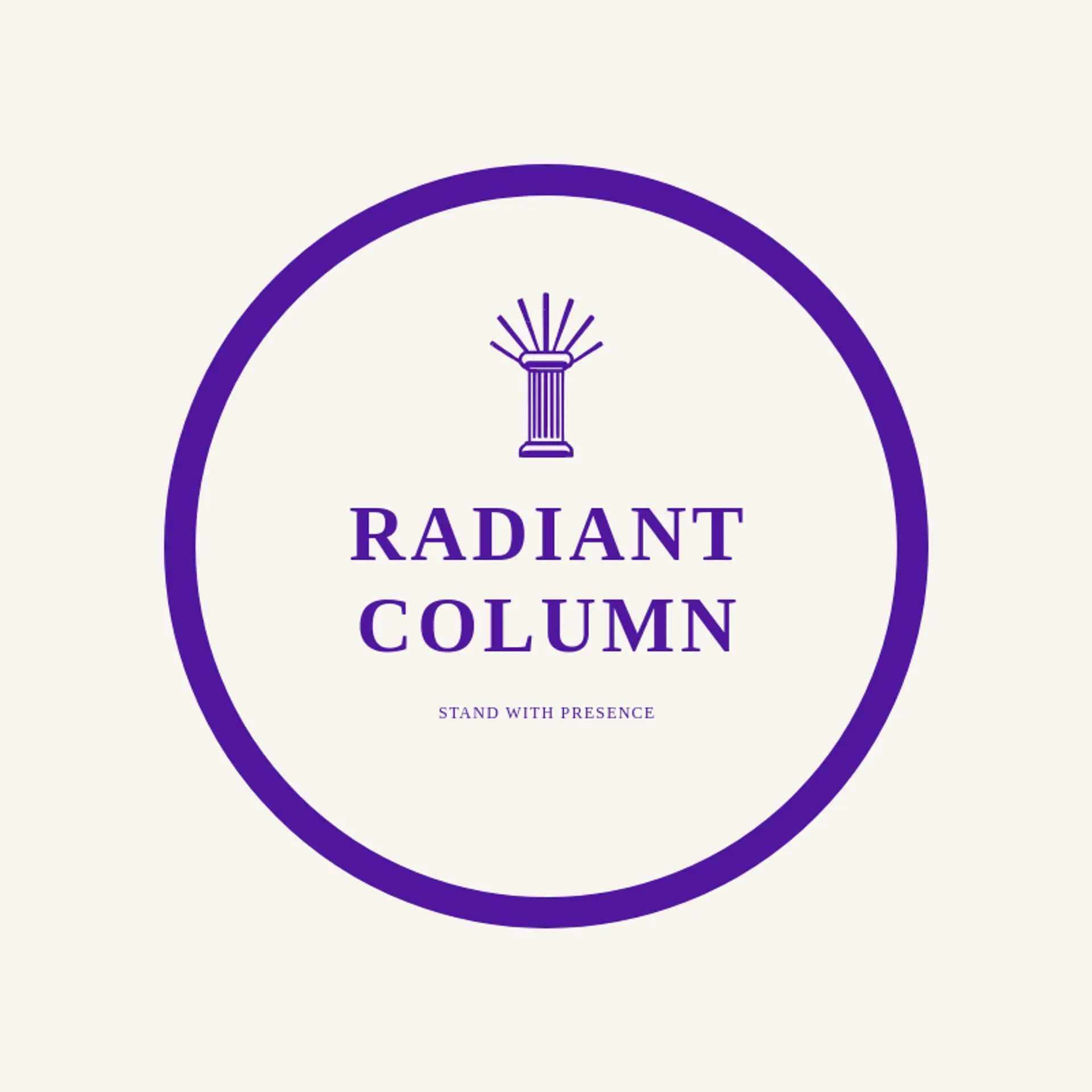 Radiant Column logo for art deco