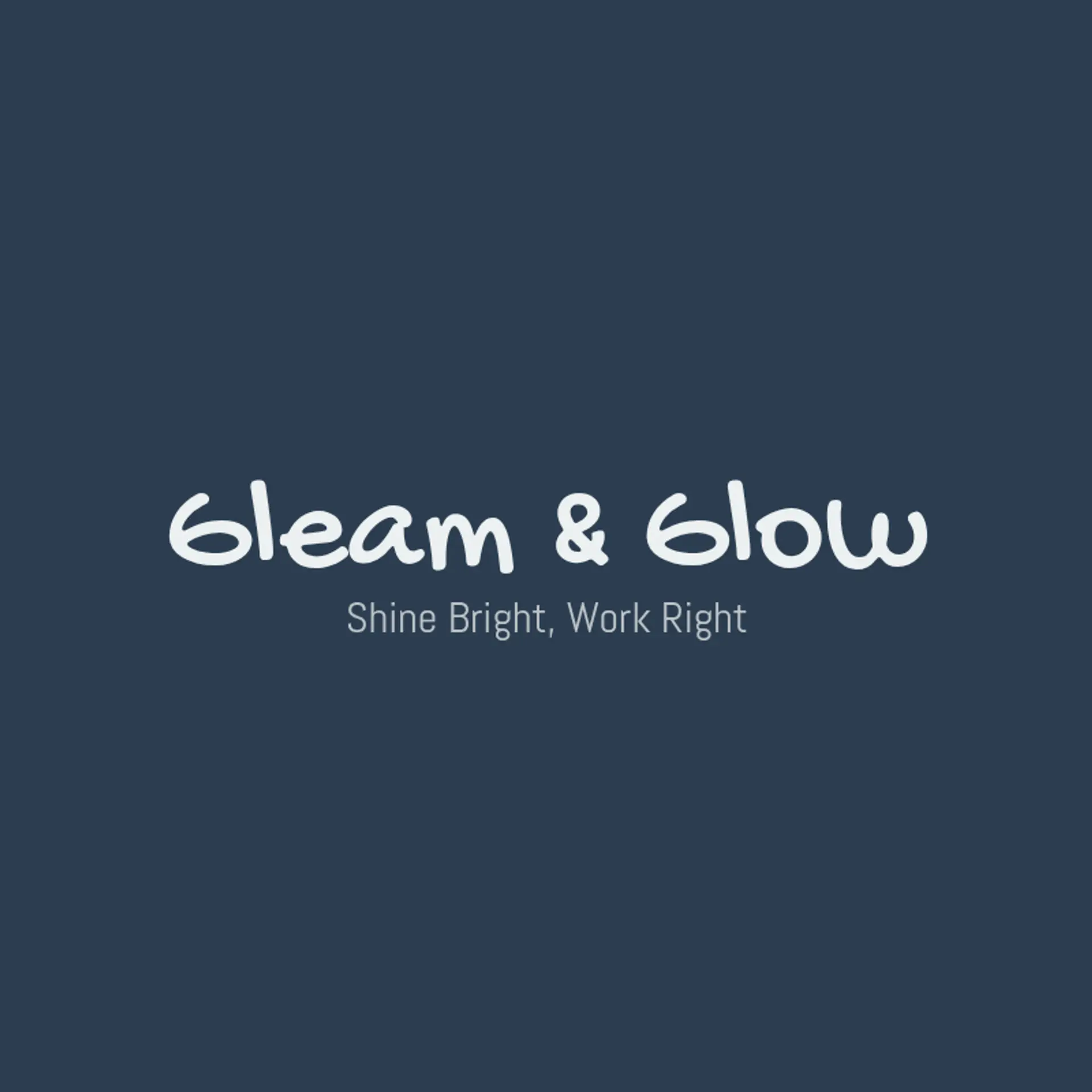 Gleam & Glow logo for commercial cleaning