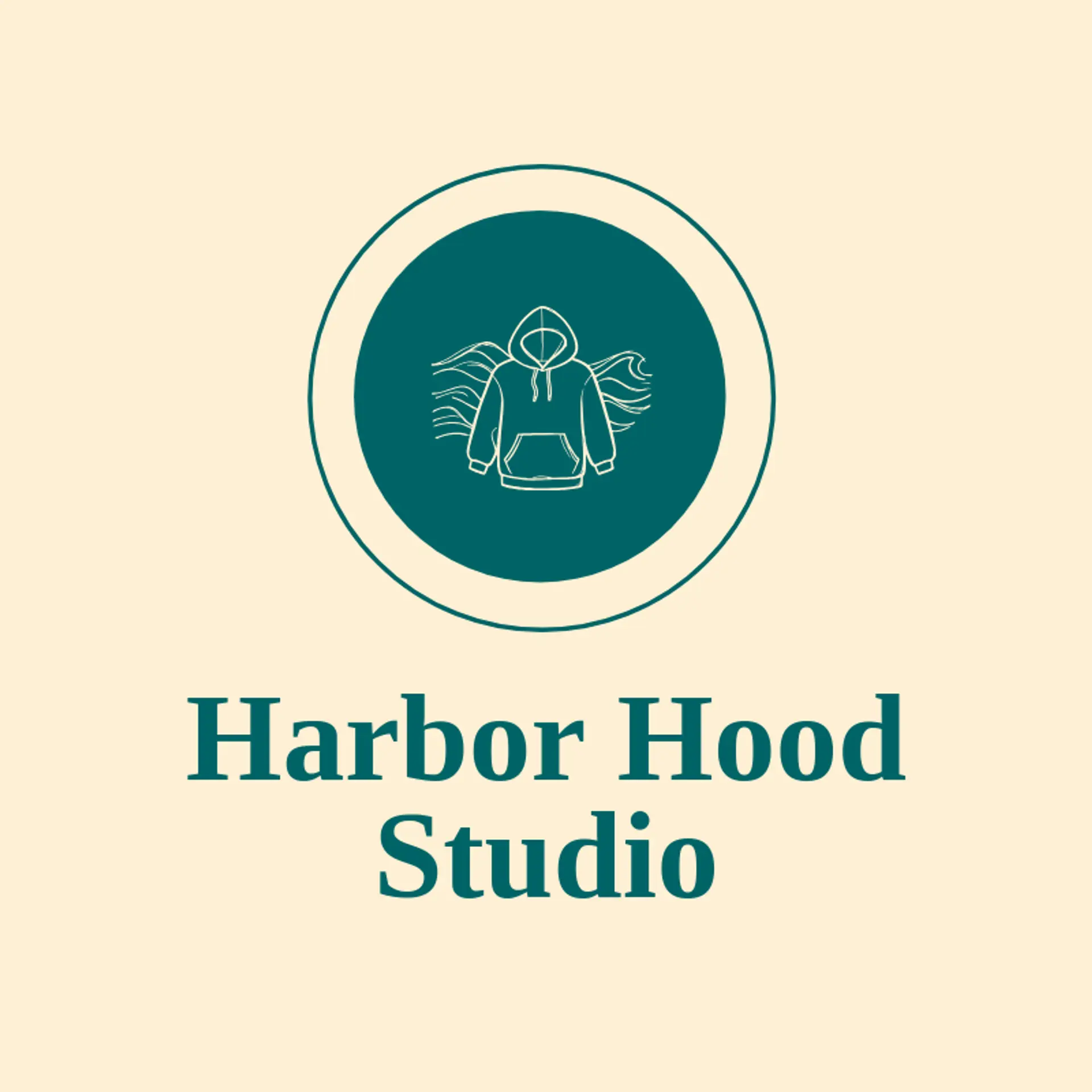 Harbor Hood Studio logo for hoodie