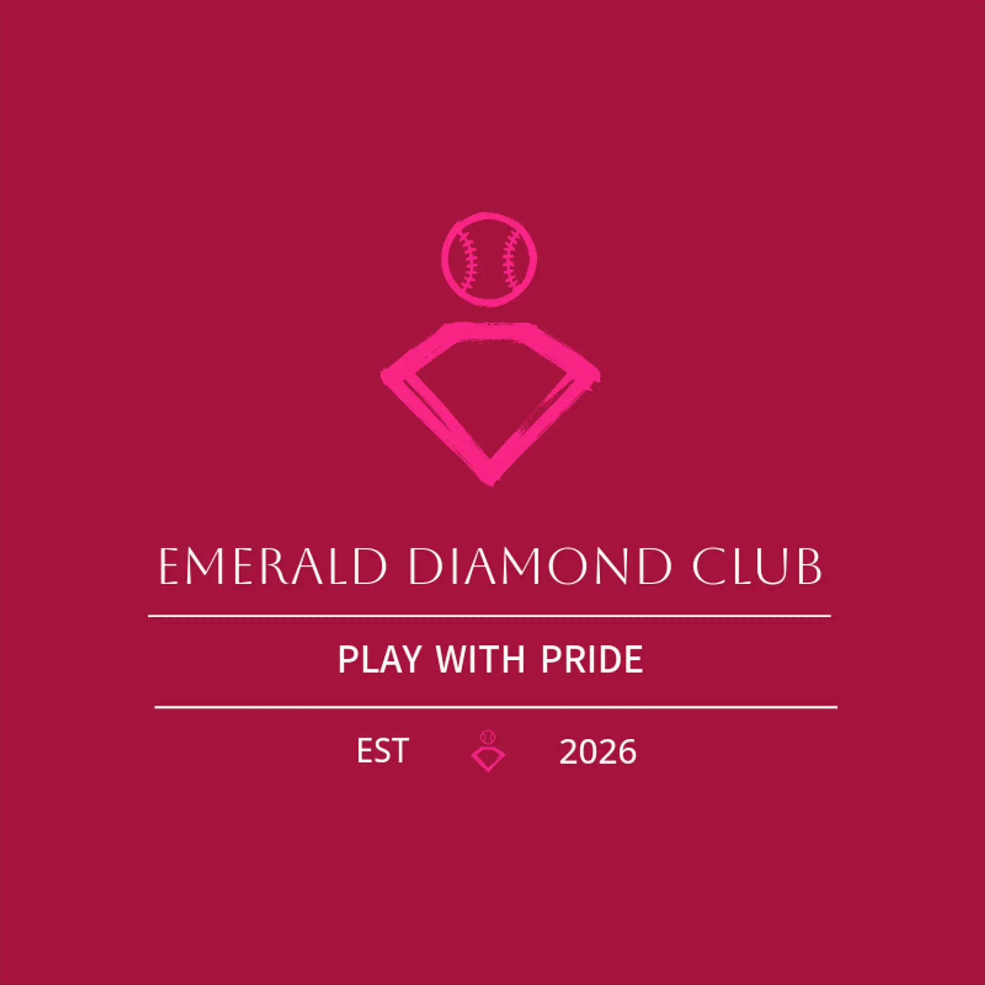 Emerald Diamond Club logo for baseball