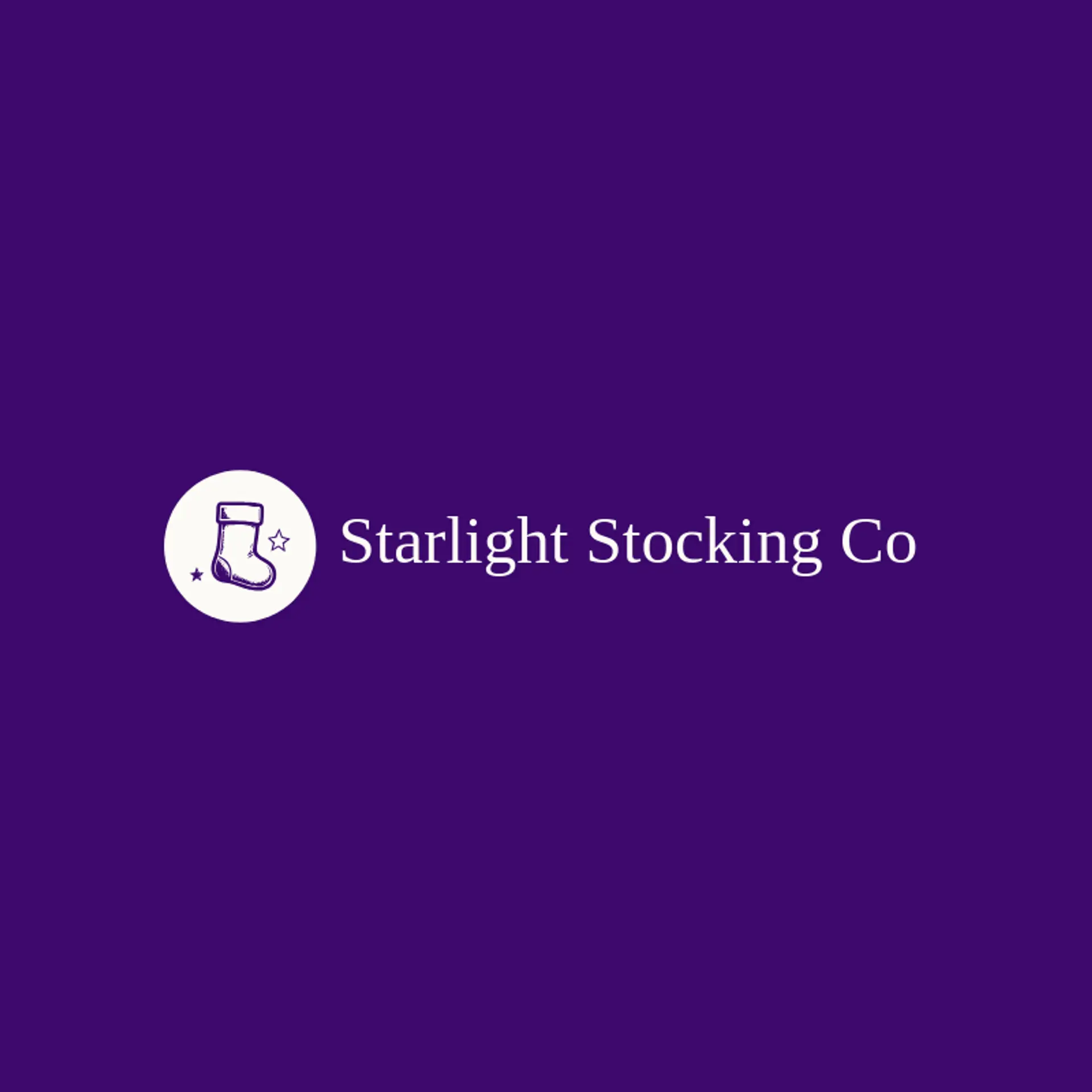 Starlight Stocking Co logo for holiday