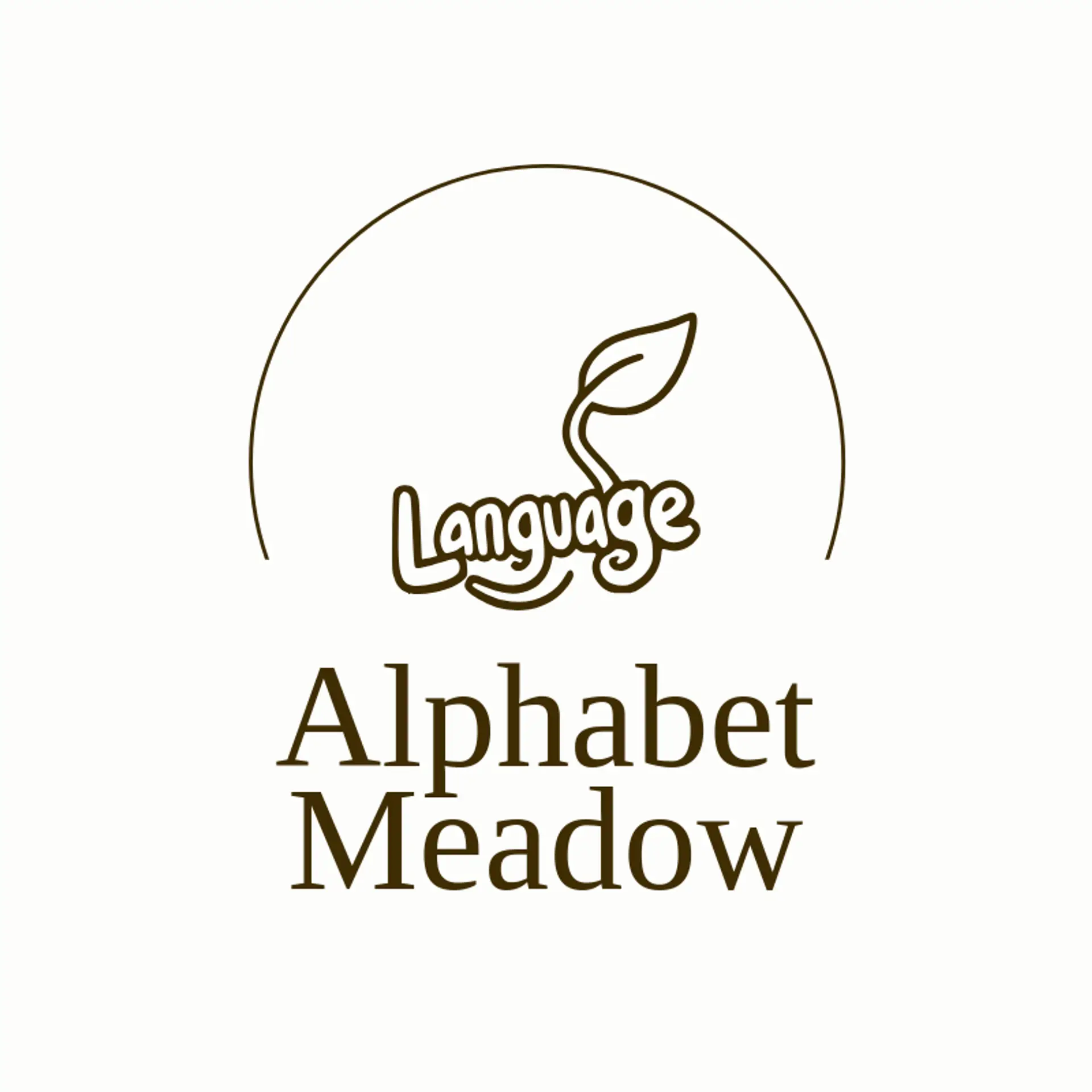 Alphabet Meadow logo for language