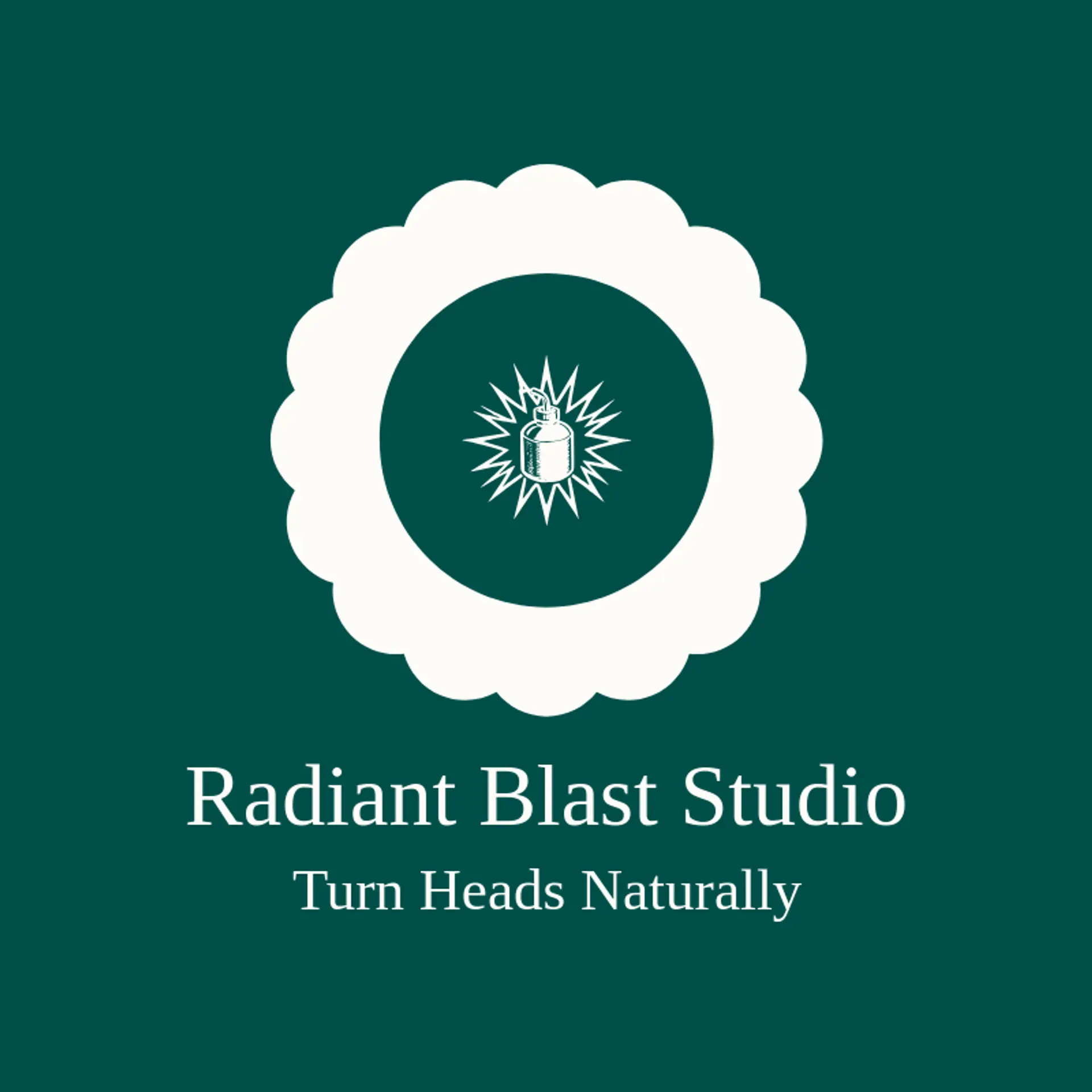 Radiant Blast Studio logo for bomb