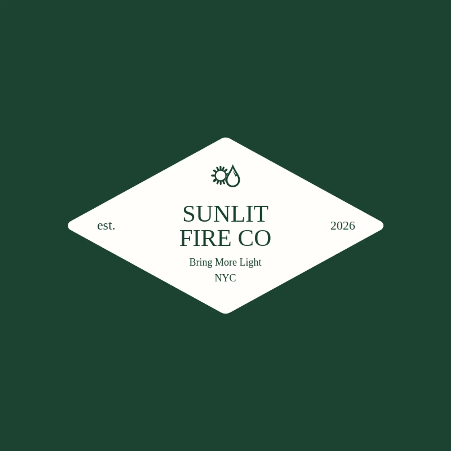 Sunlit Fire Co logo for flame