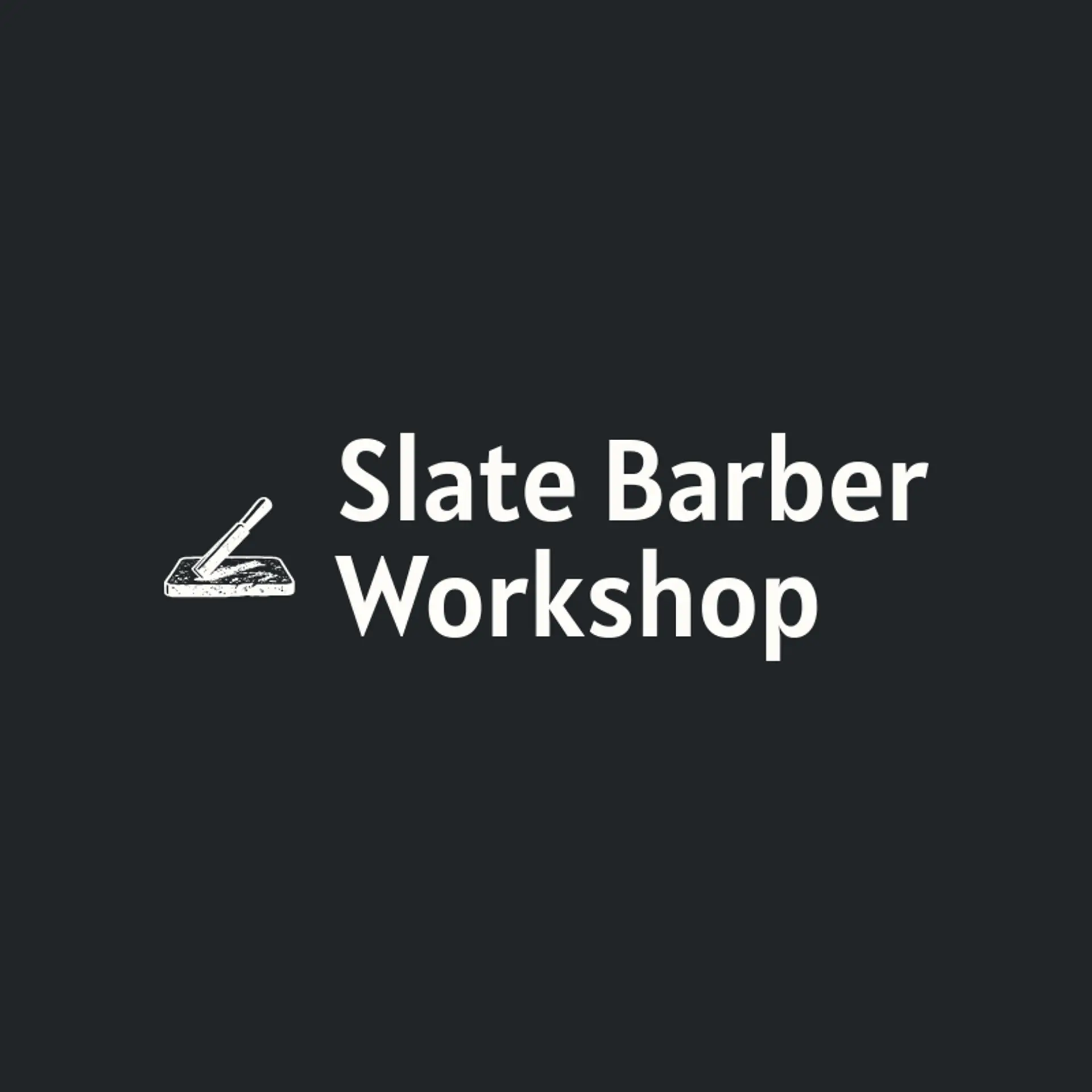 Slate Barber Workshop logo for men salon