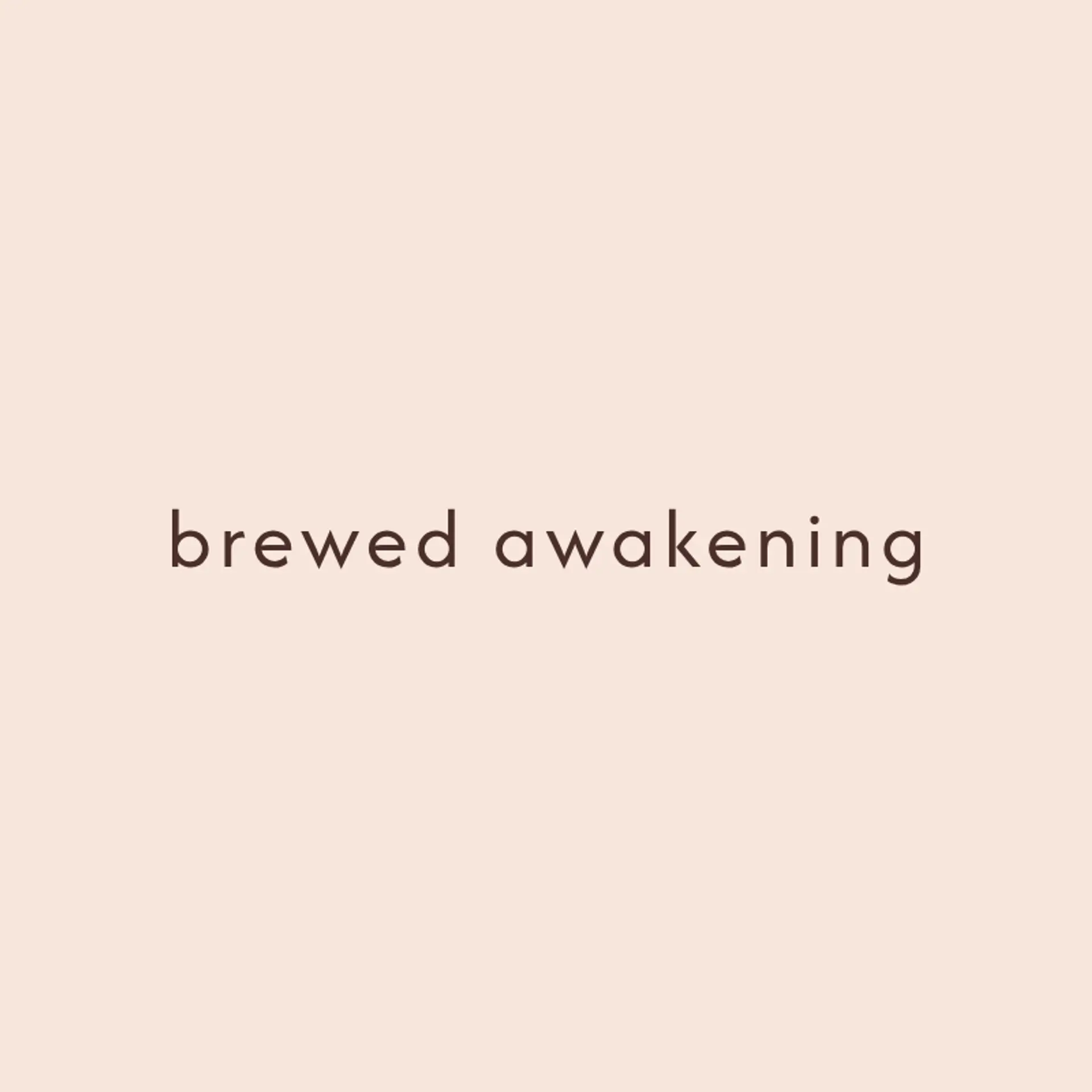 Brewed Awakening logo for cafe