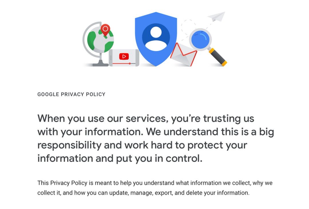 Google's Privacy Policy | Source: Google