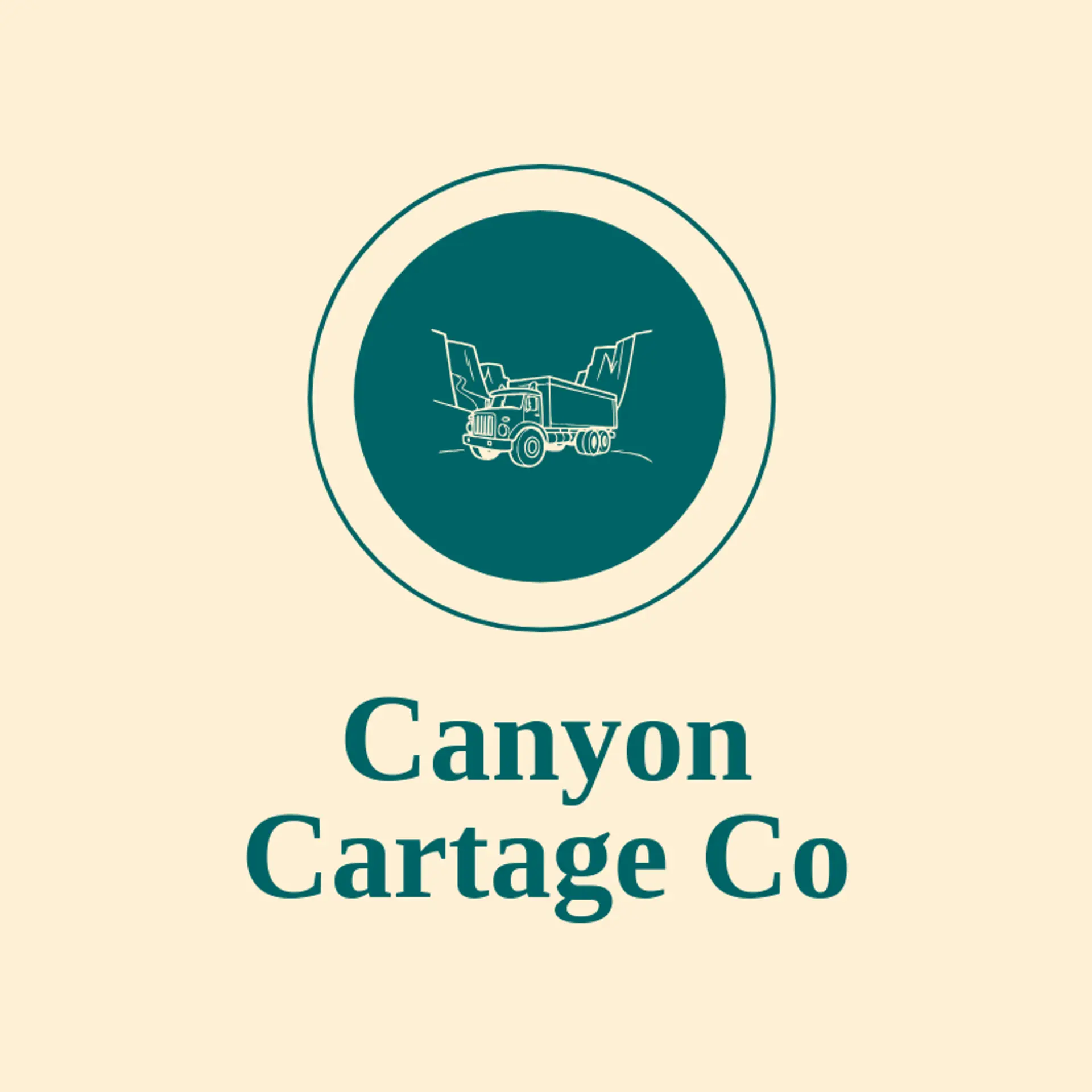 Canyon Cartage Co logo for hauling