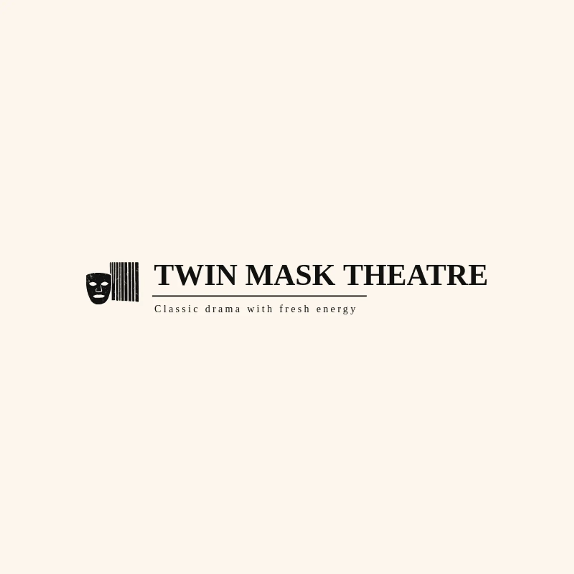 Twin Mask Theatre logo for theatre