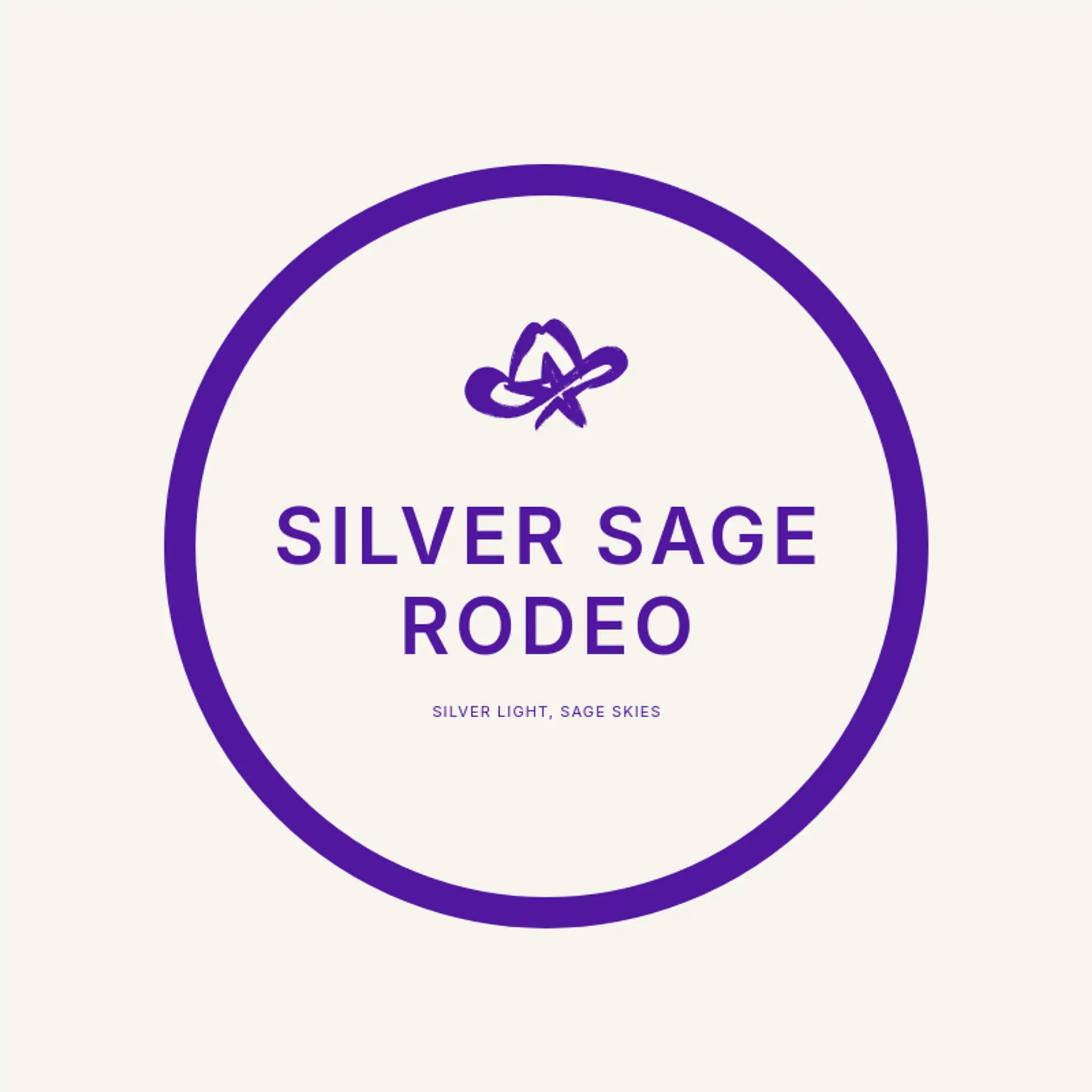 Silver Sage Rodeo logo for cowboy hat