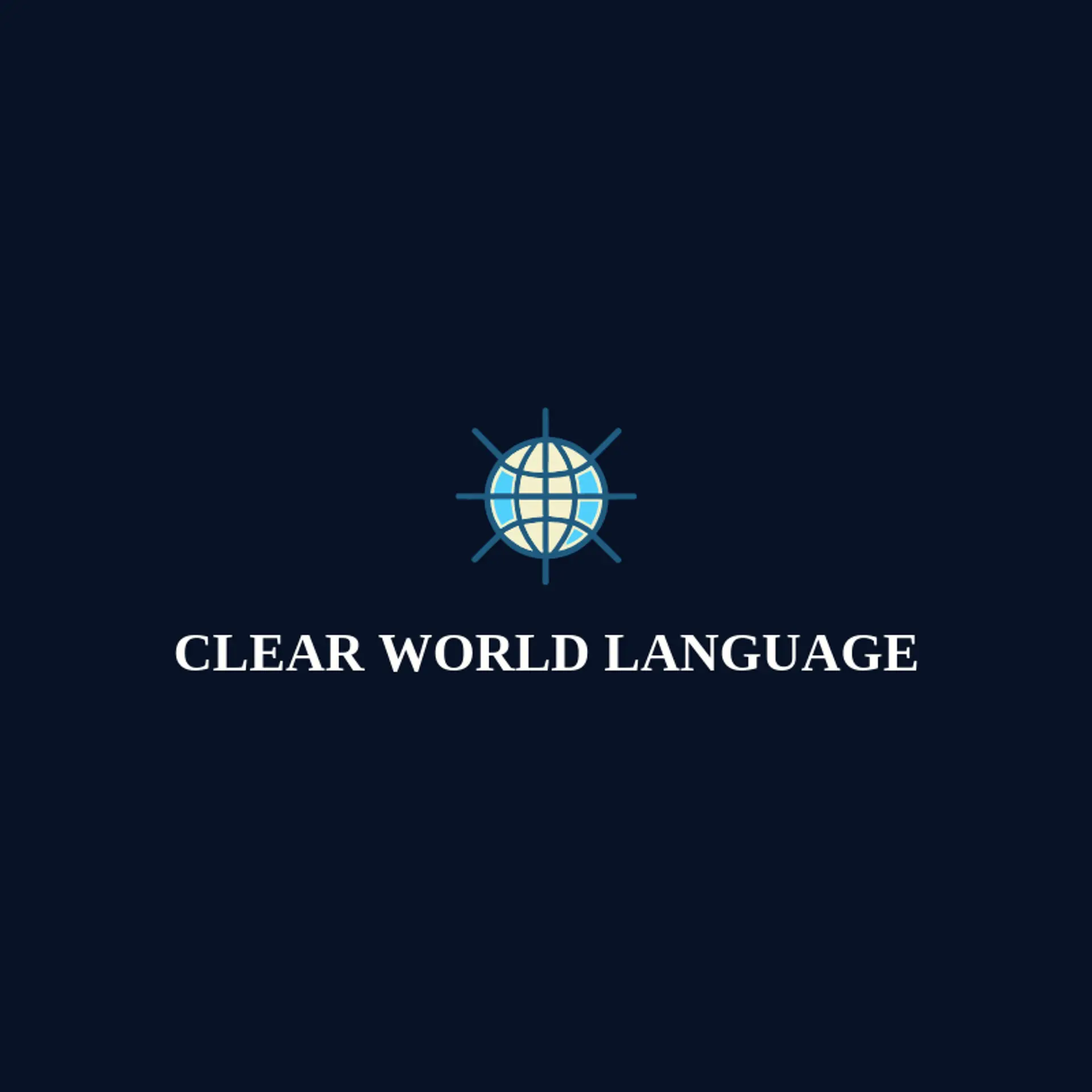 Clear World Language logo for translation