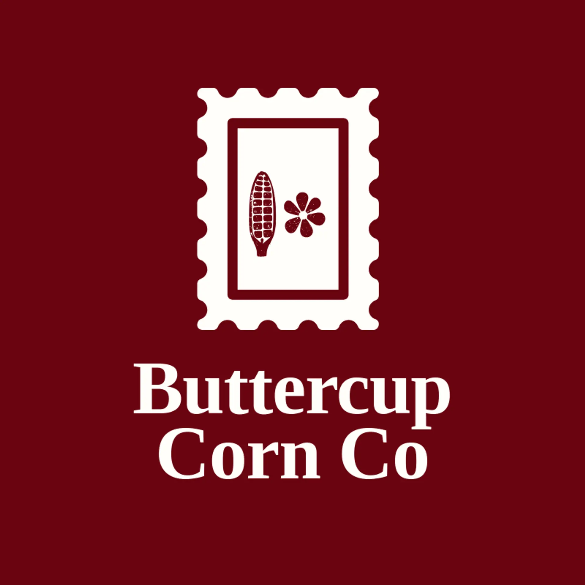 Buttercup Corn Co logo for corn