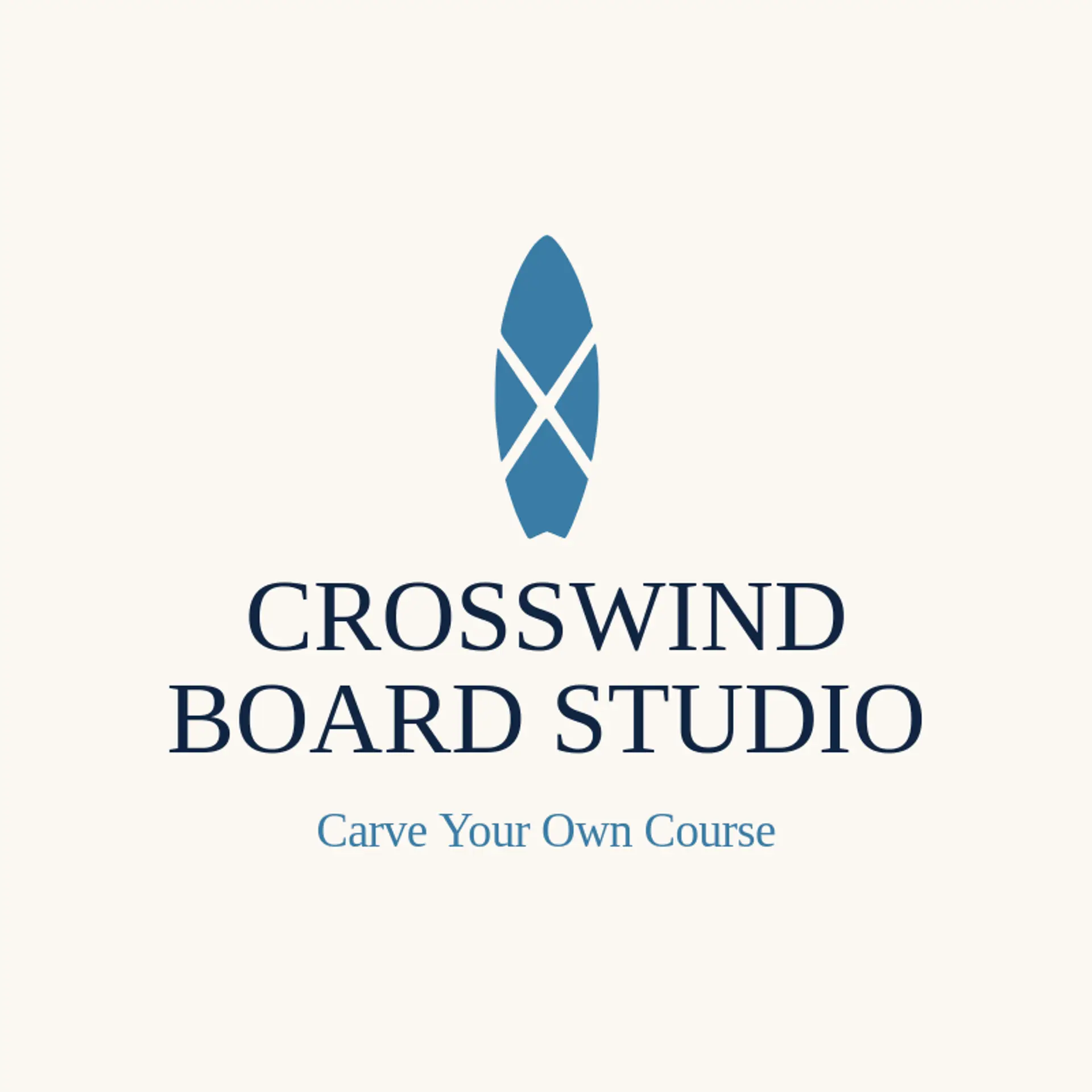 Crosswind Board Studio logo for surfboard