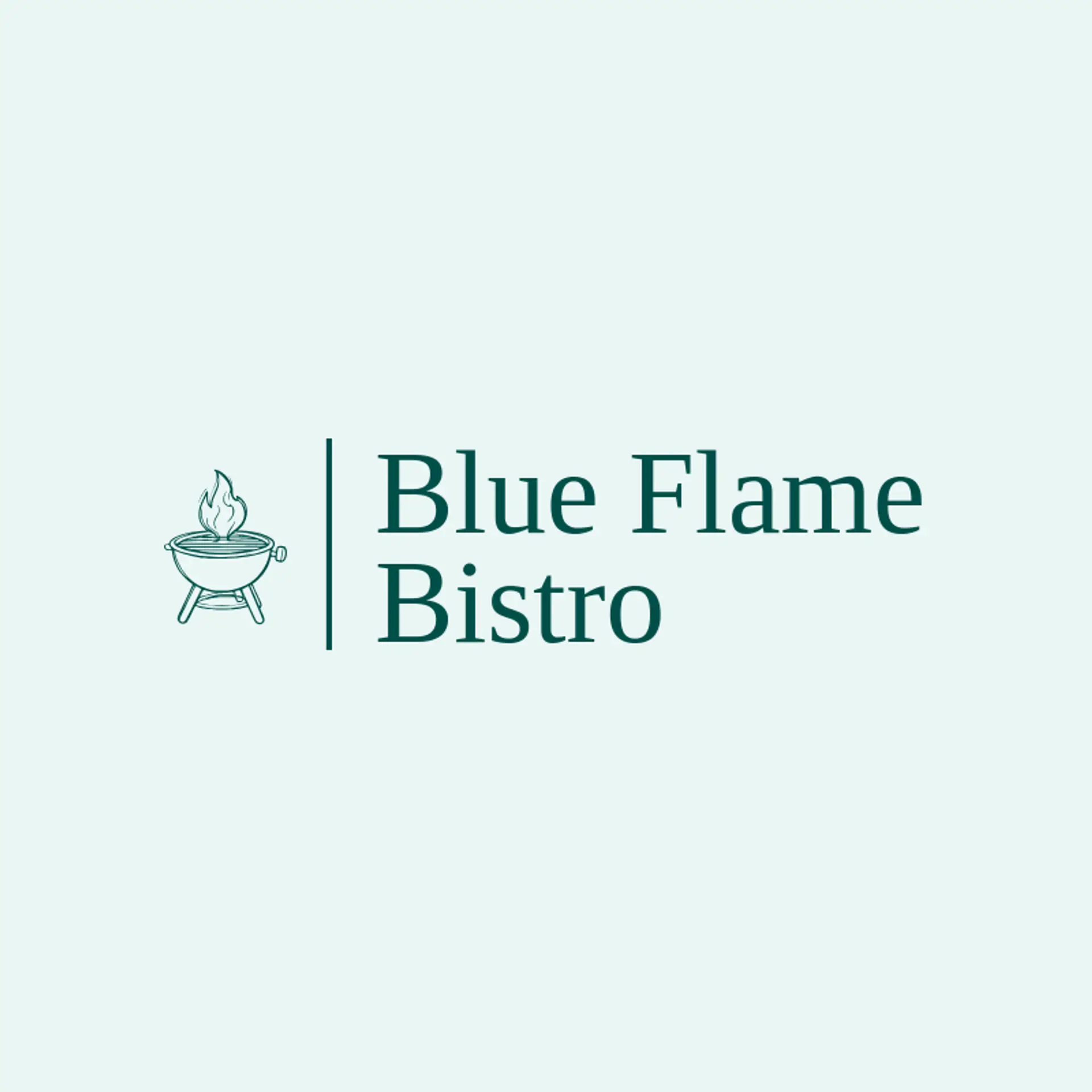 Blue Flame Bistro logo for grill