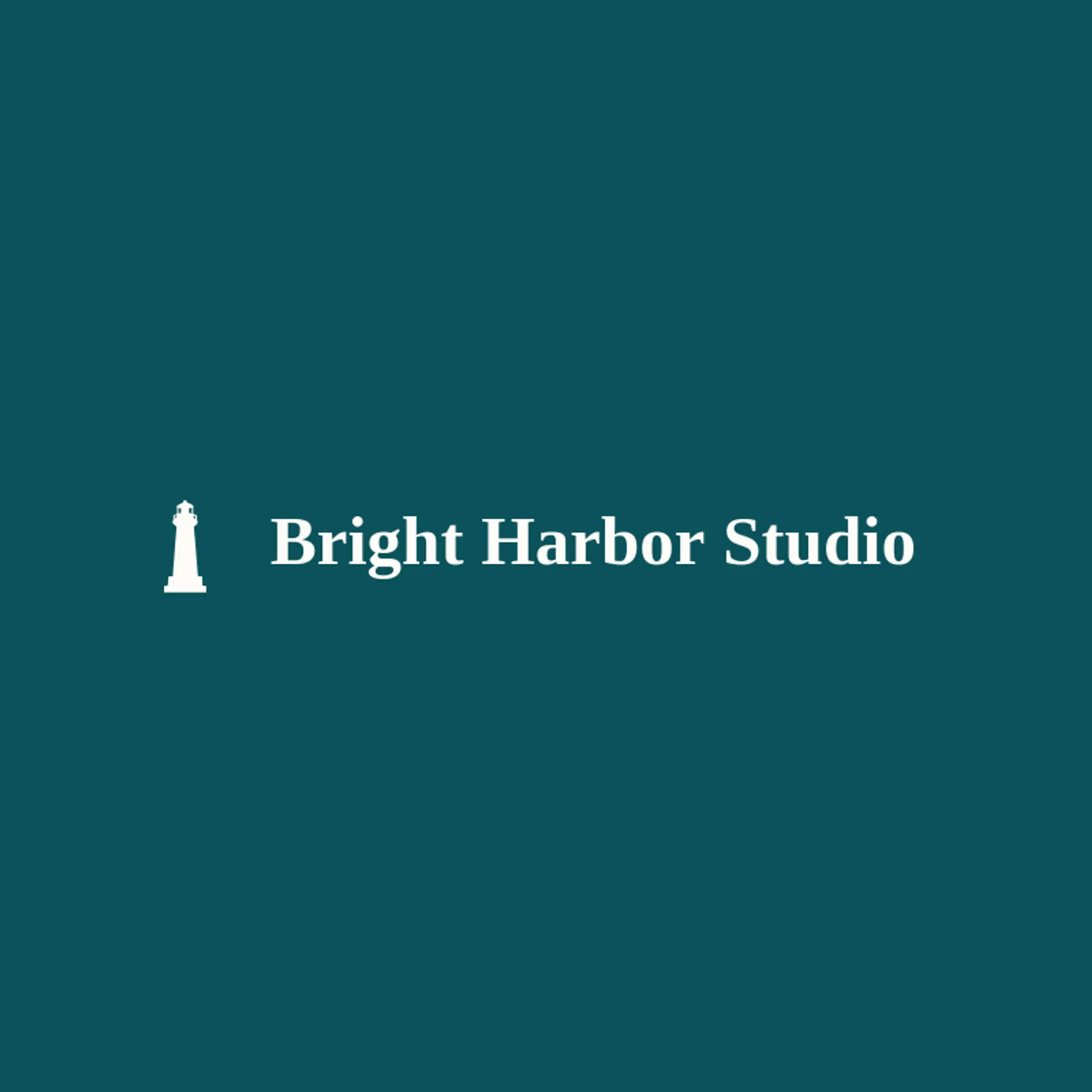 Bright Harbor Studio logo for glass