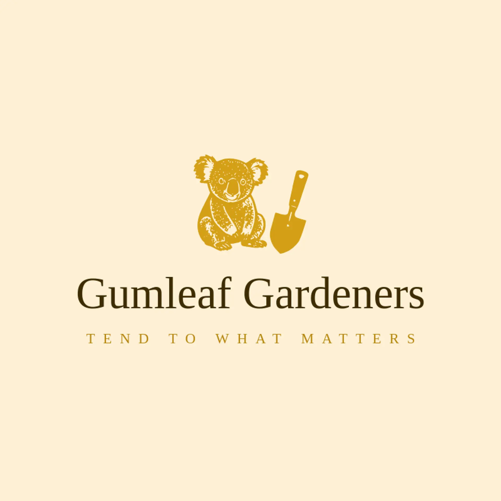 Gumleaf Gardeners logo for koala