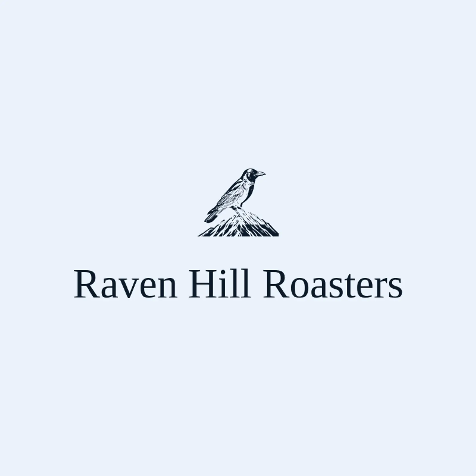 Raven Hill Roasters logo for raven
