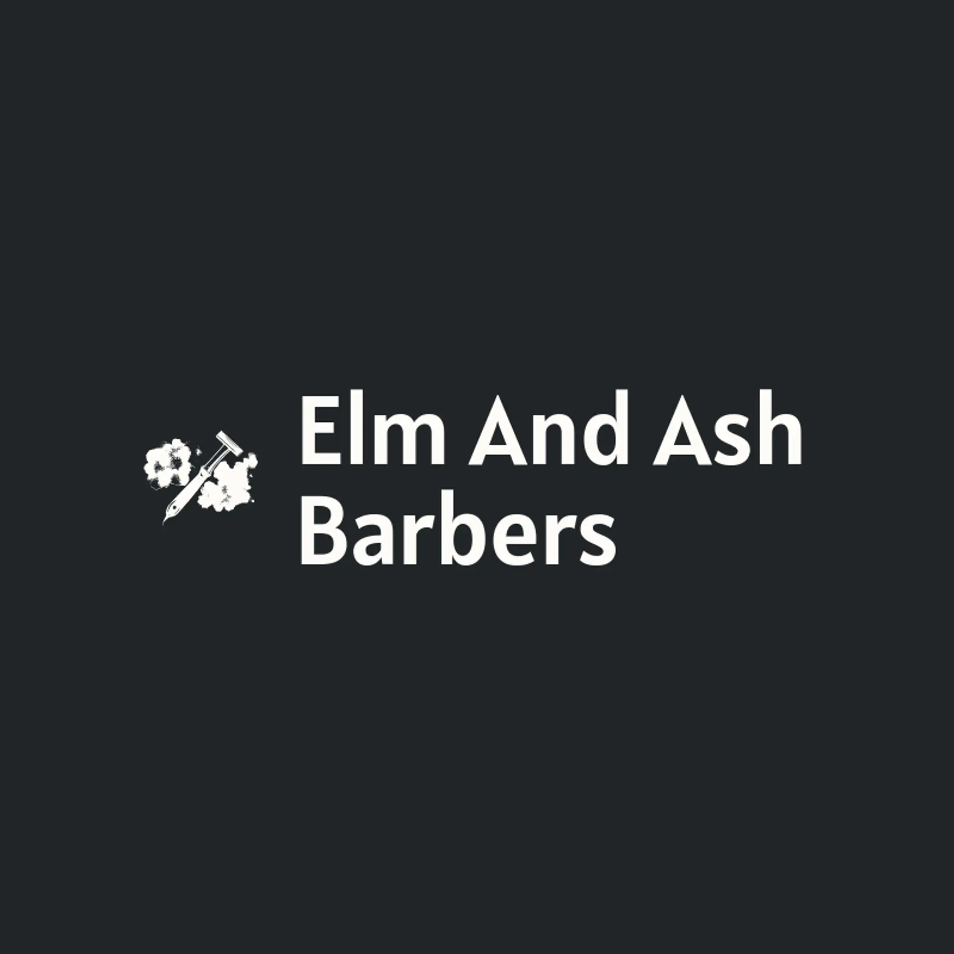 Elm And Ash Barbers logo for razor