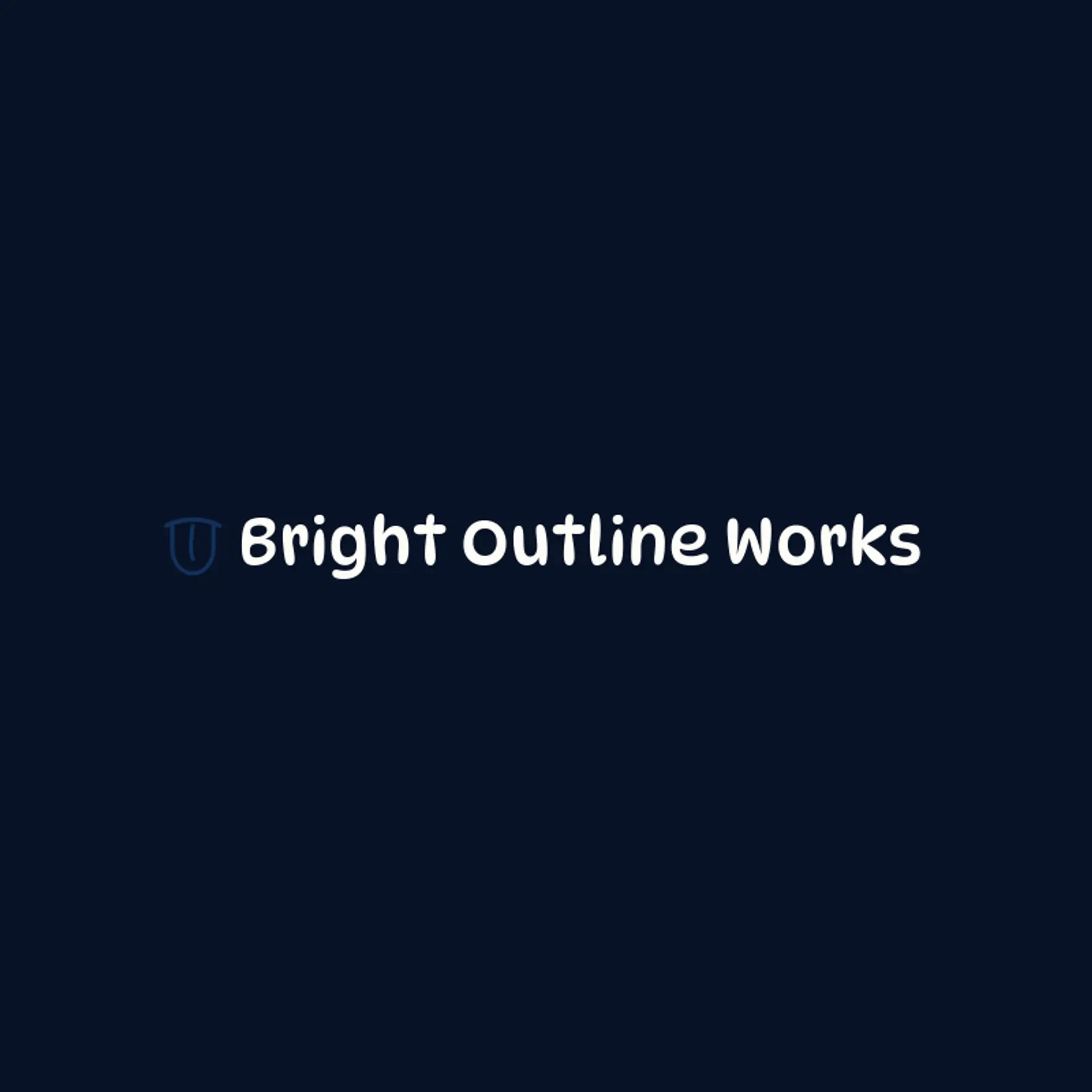 Bright Outline Works logo for line