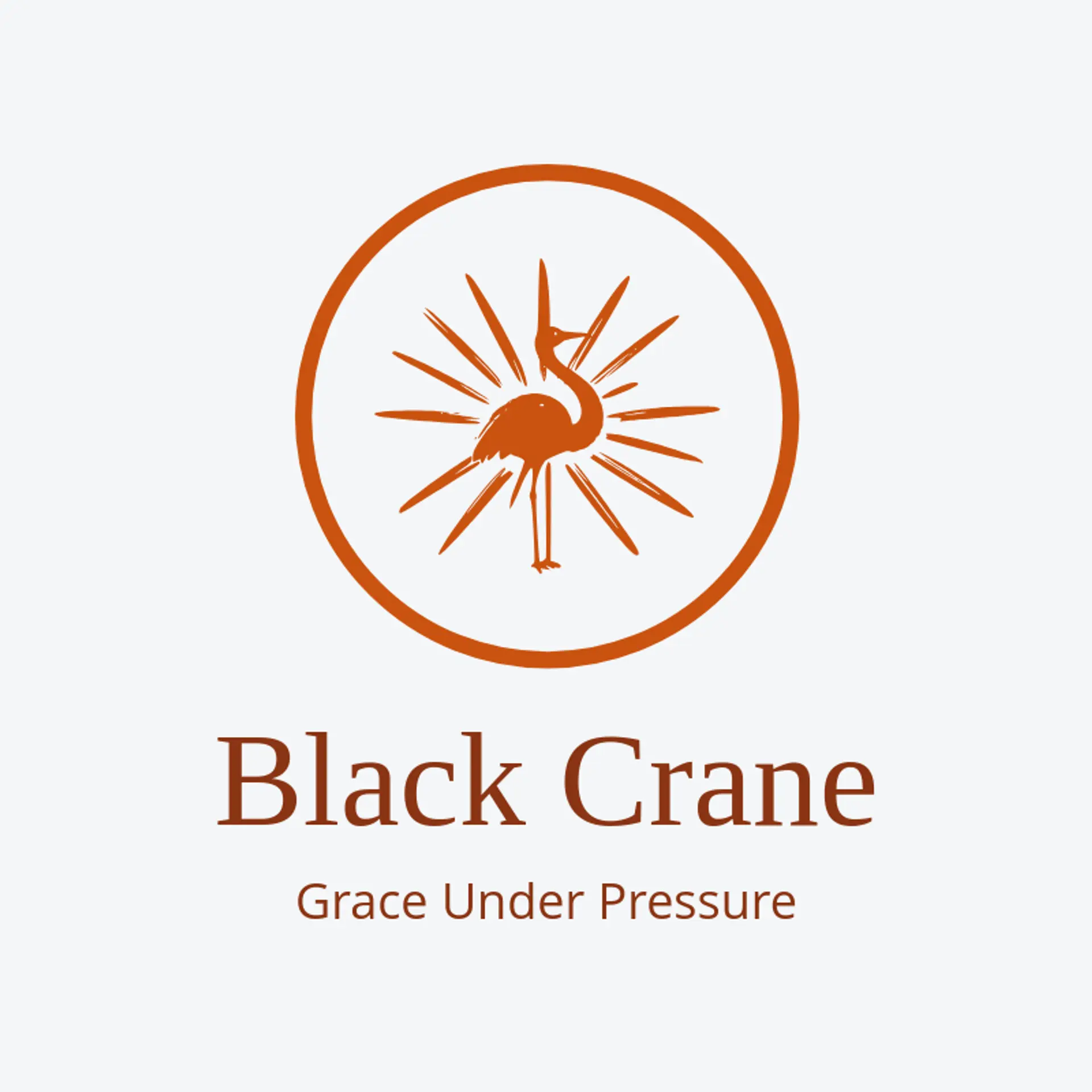 Black Crane logo for karate