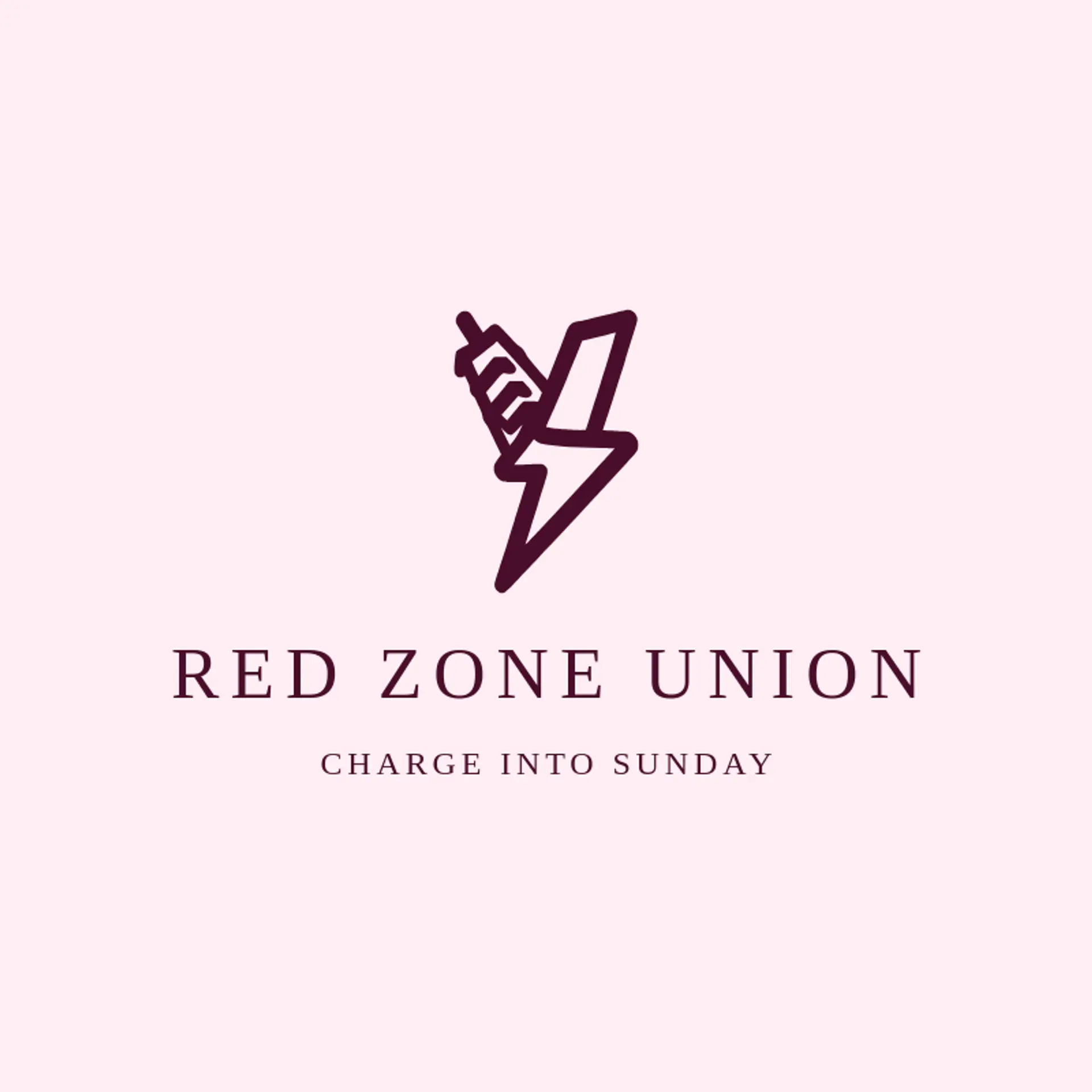 Red Zone Union logo for american football