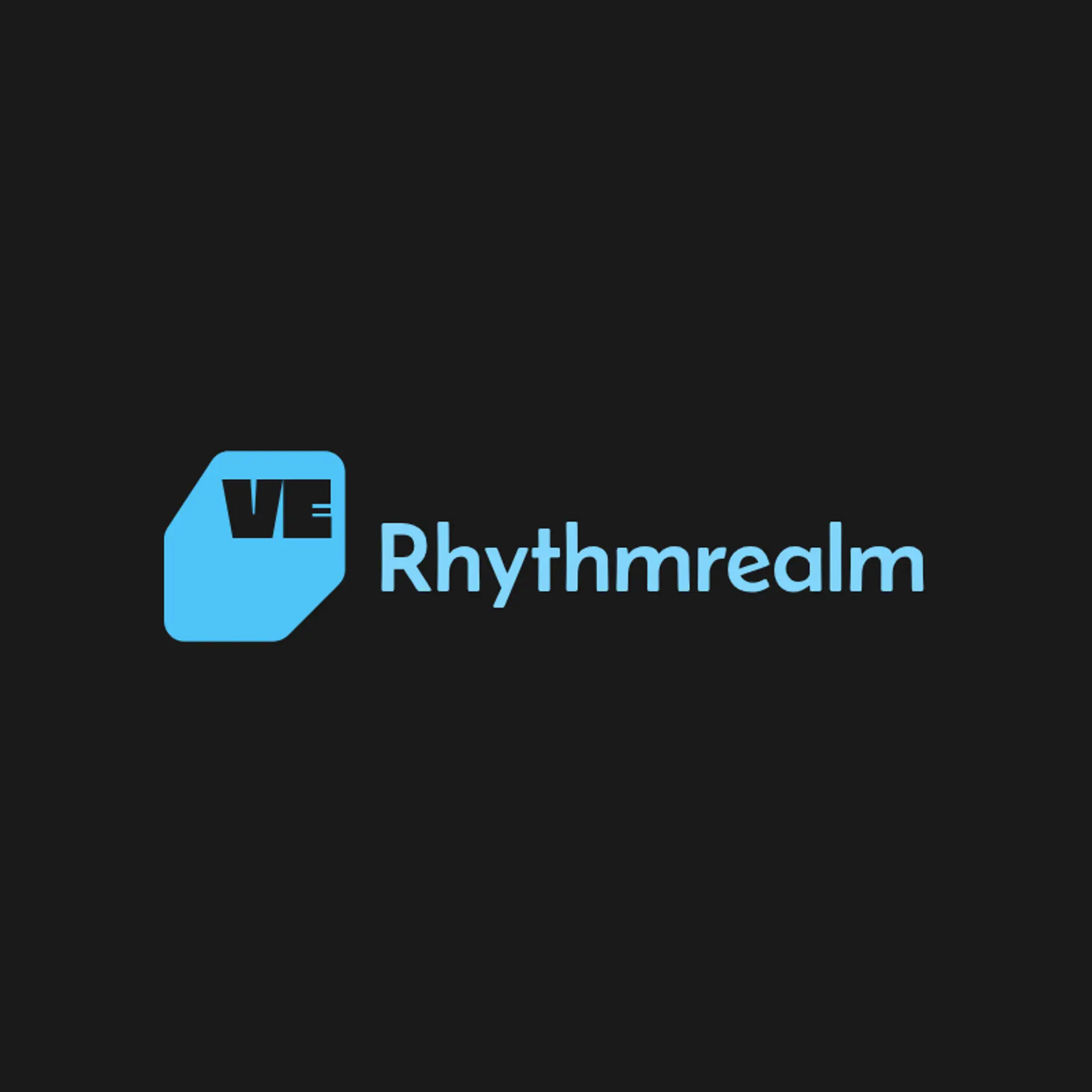RhythmRealm logo for cool music