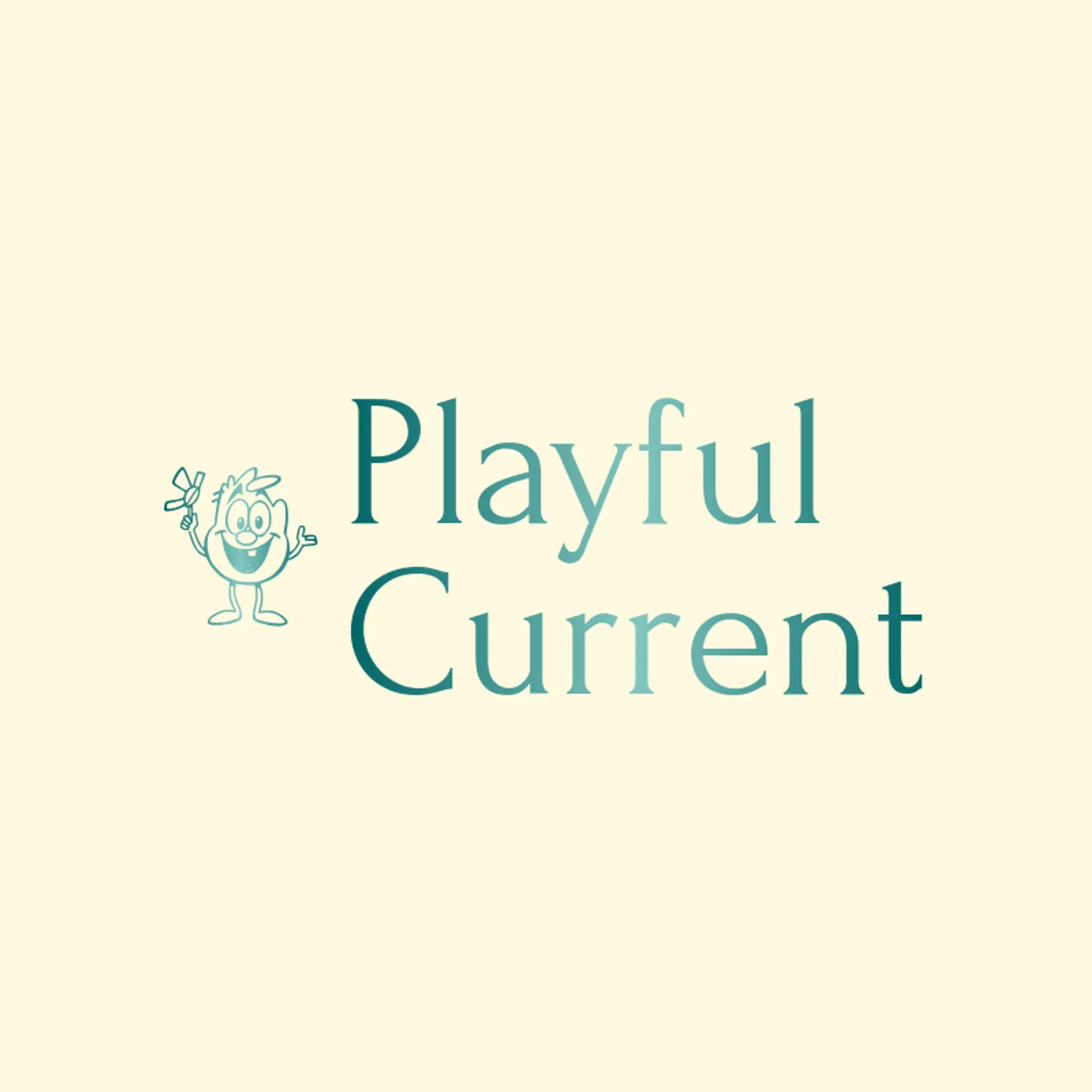 Playful Current logo for pinwheel
