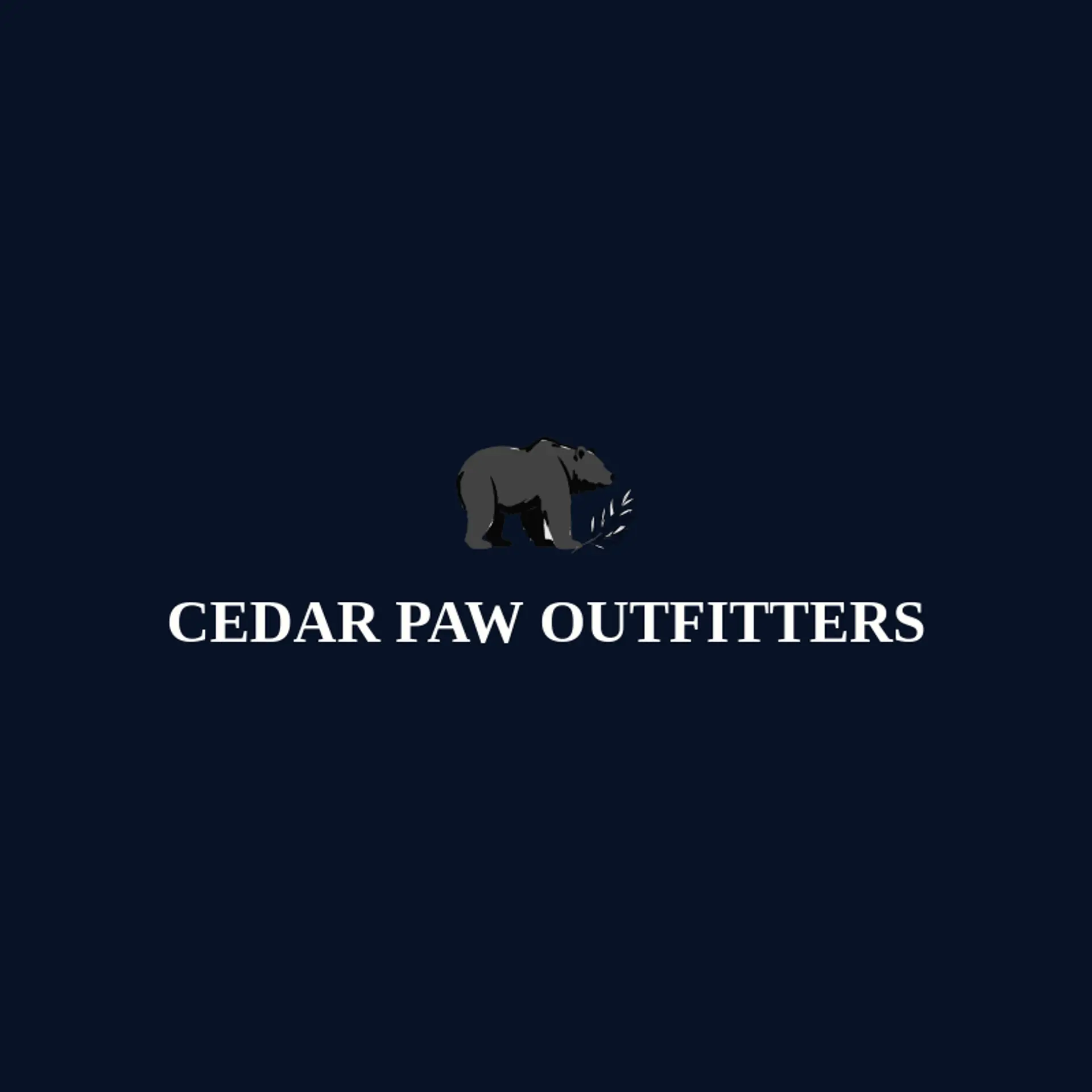 Cedar Paw Outfitters logo for grizzly bear