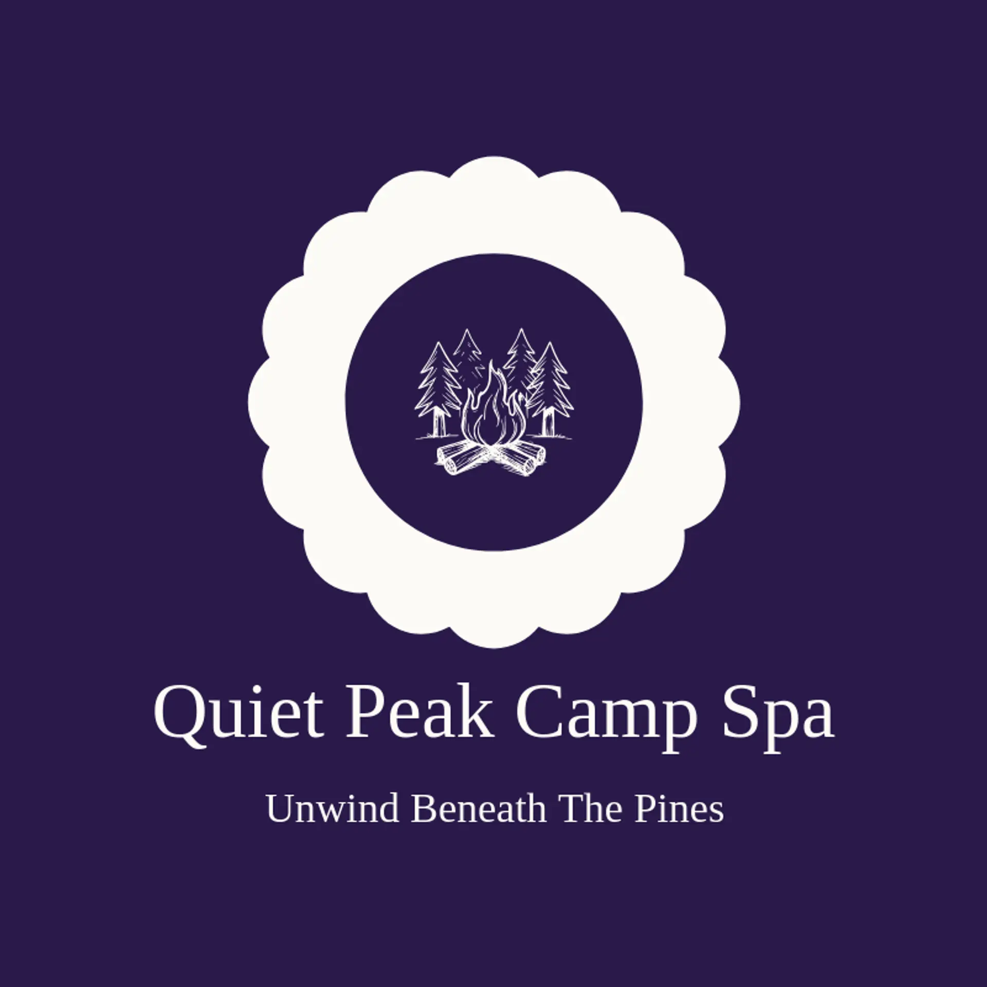 Quiet Peak Camp Spa logo for campfire