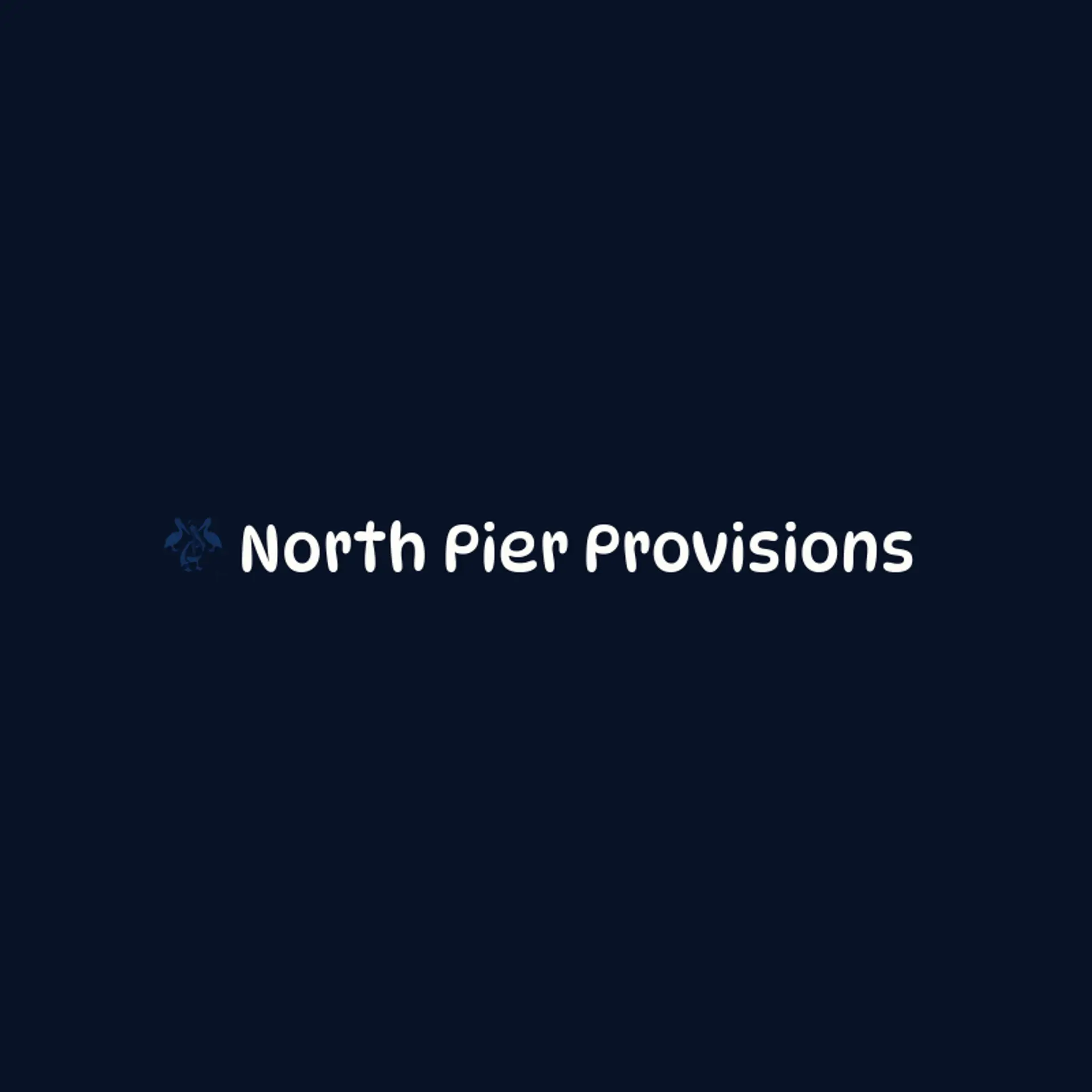 North Pier Provisions logo for pelican