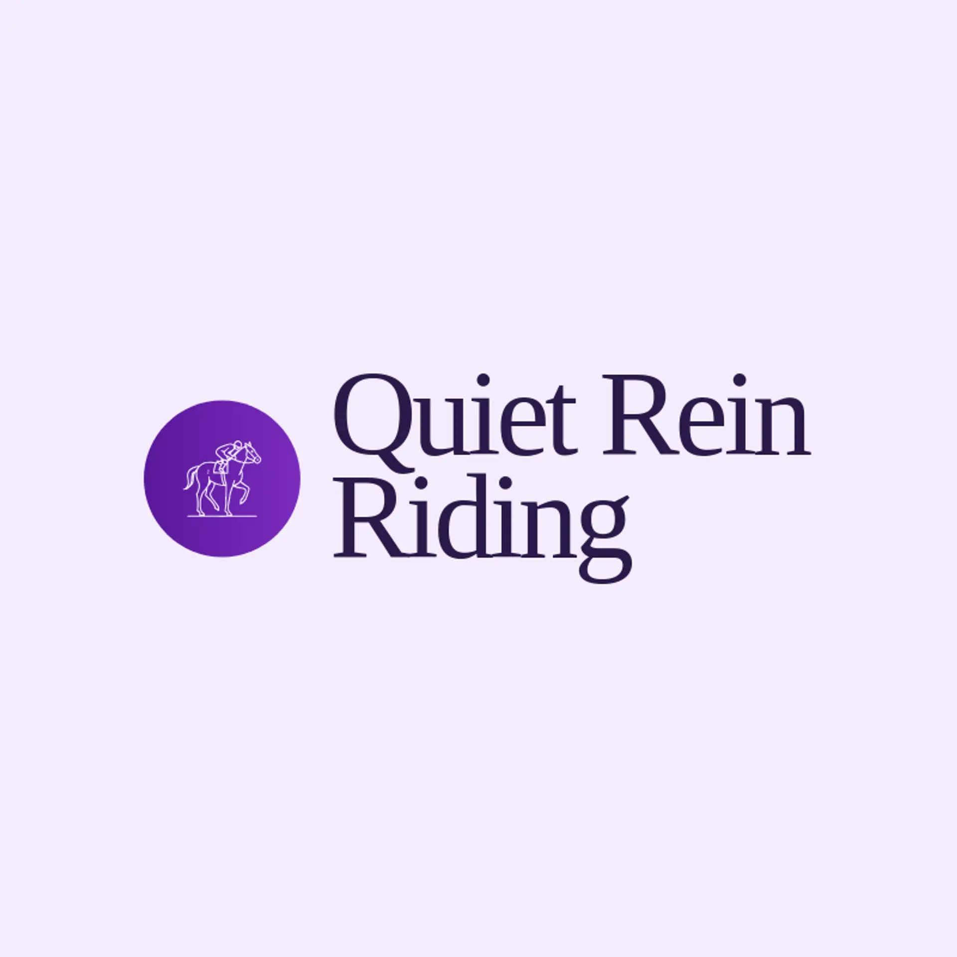 Quiet Rein Riding logo for jockey