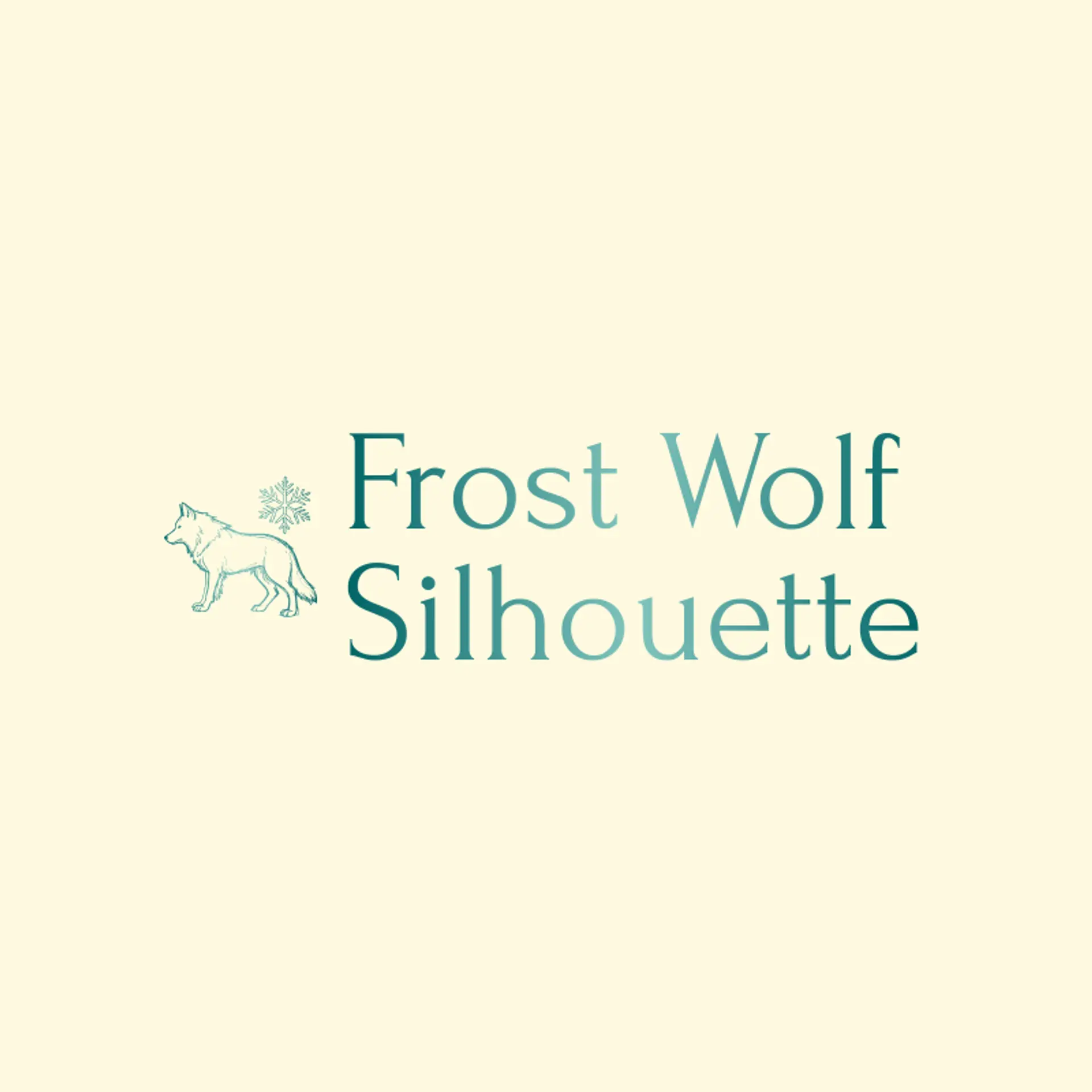 Frost Wolf Silhouette logo for wolf