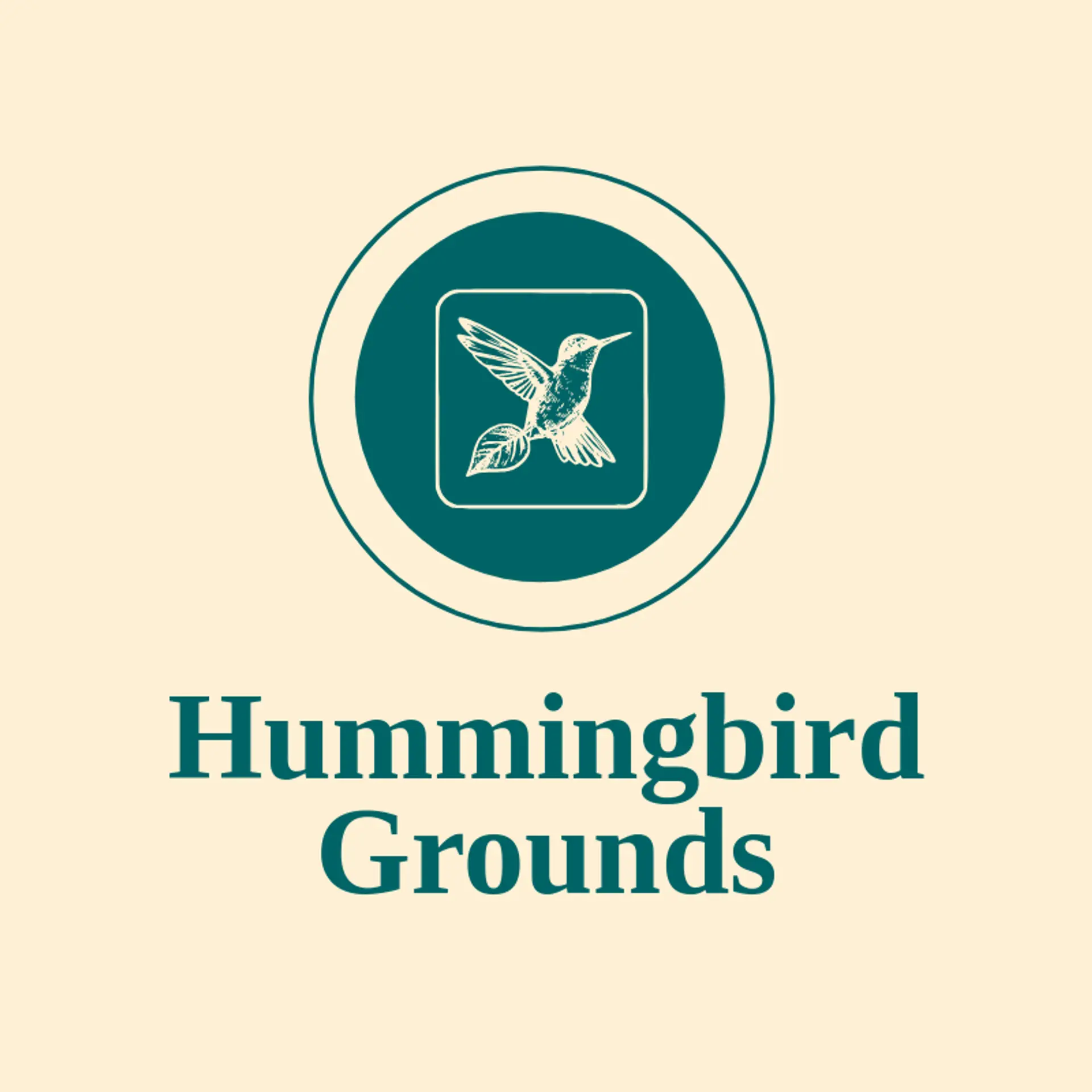 Hummingbird Grounds logo for lawncare