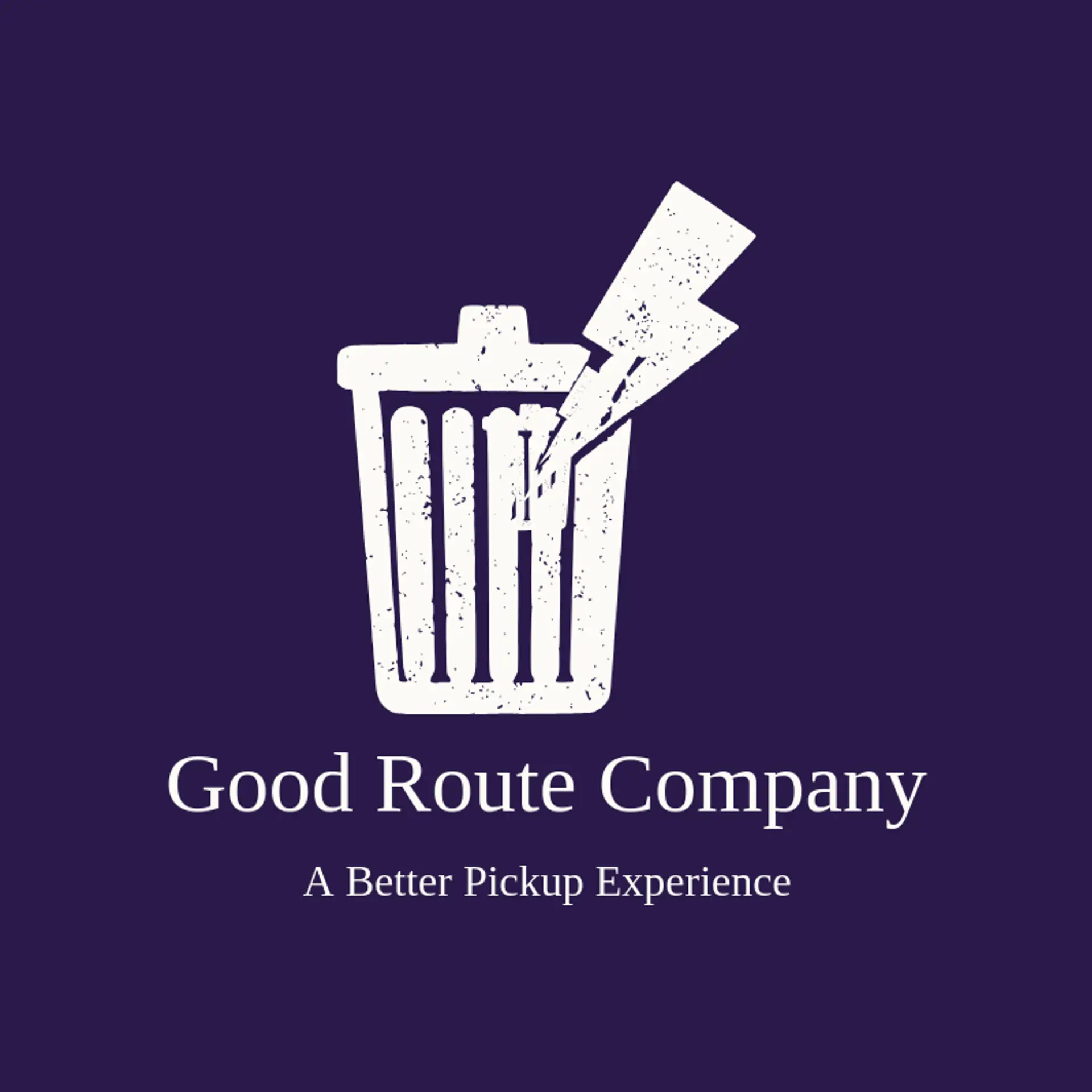 Good Route Company logo for trash
