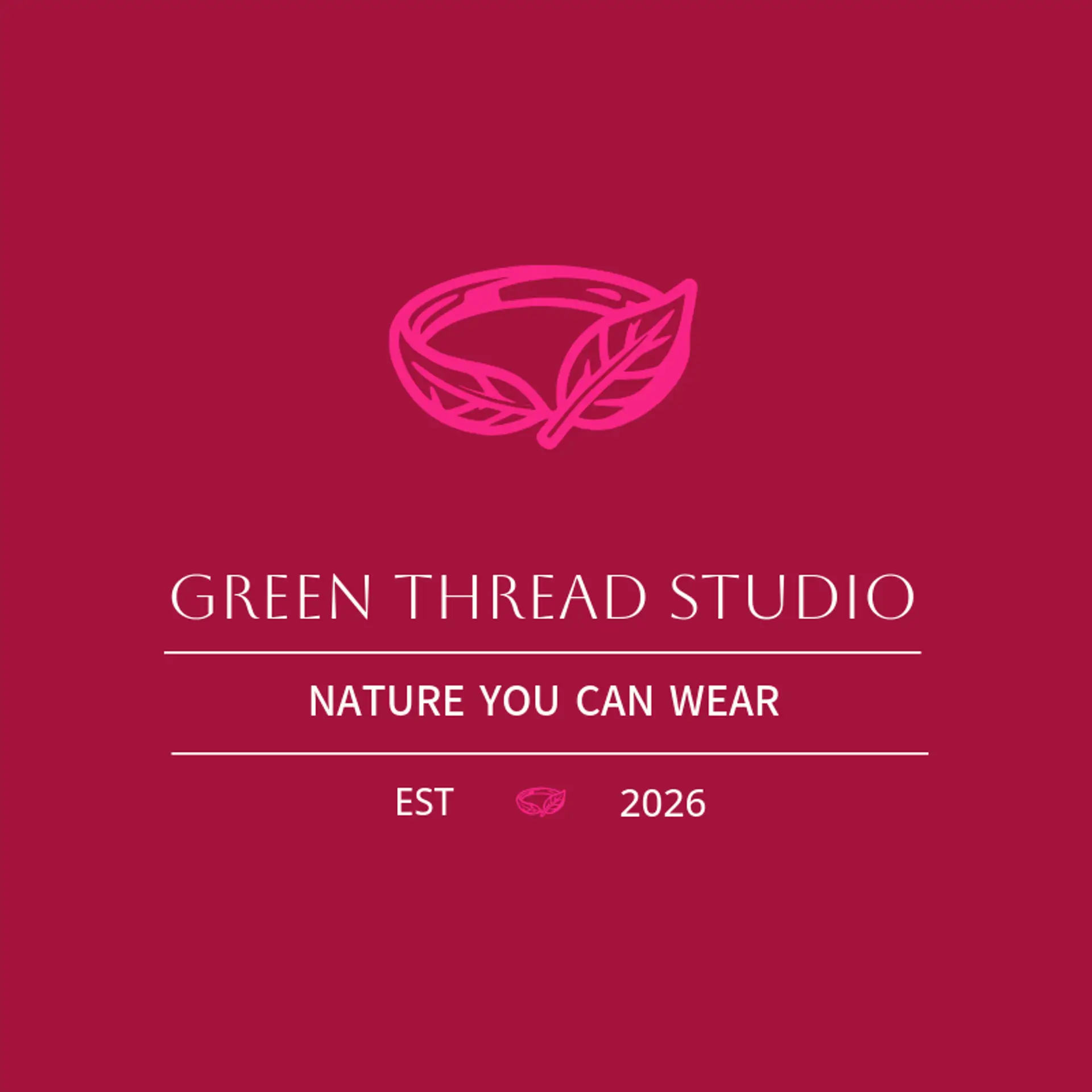 Green Thread Studio logo for bracelet
