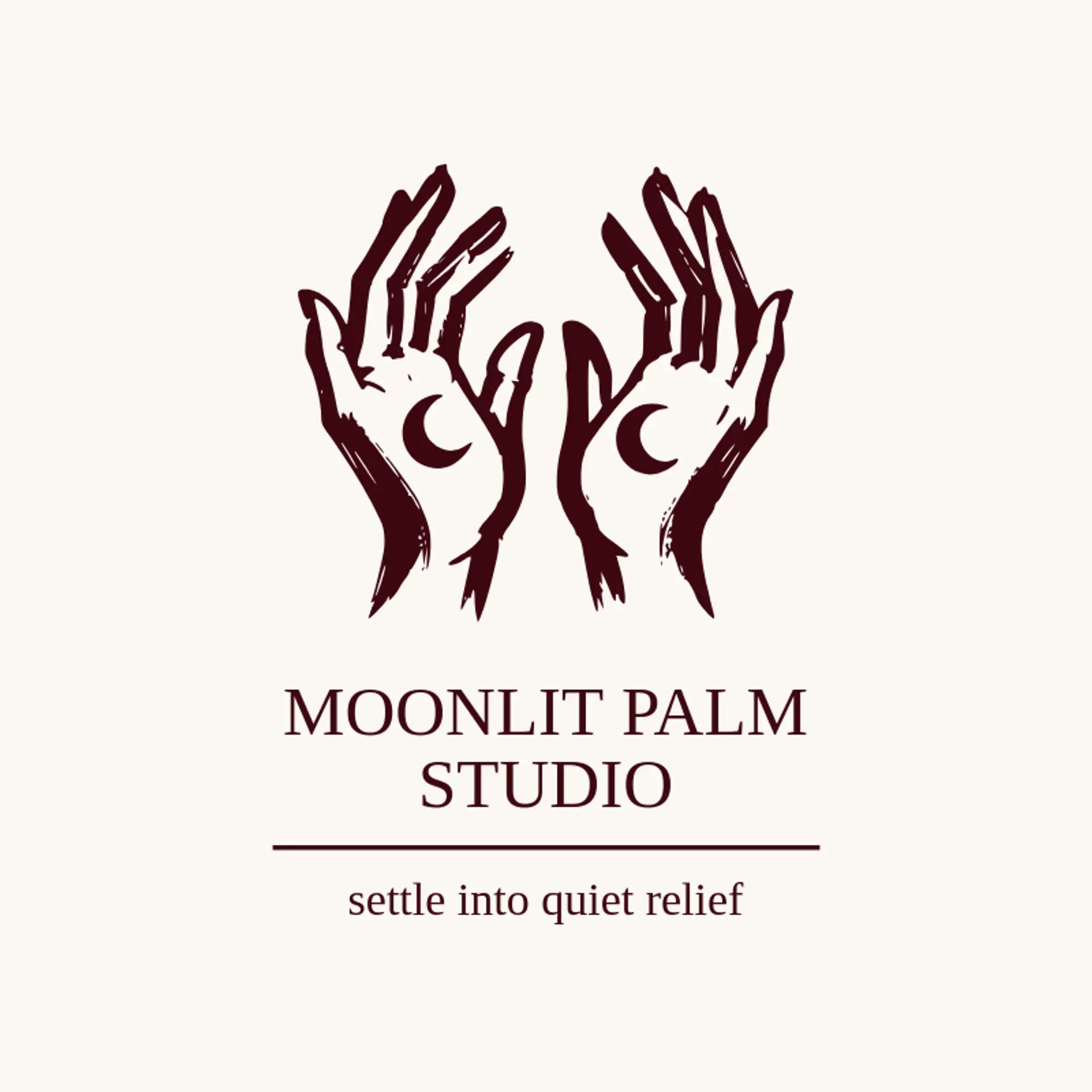 Moonlit Palm Studio logo for massage therapy