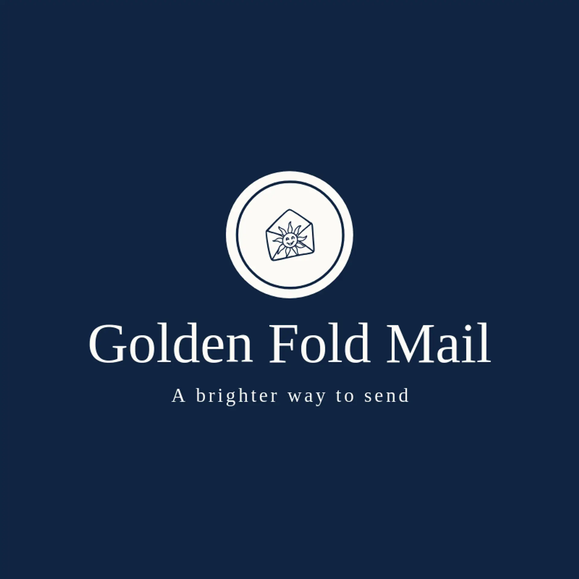 Golden Fold Mail logo for envelope